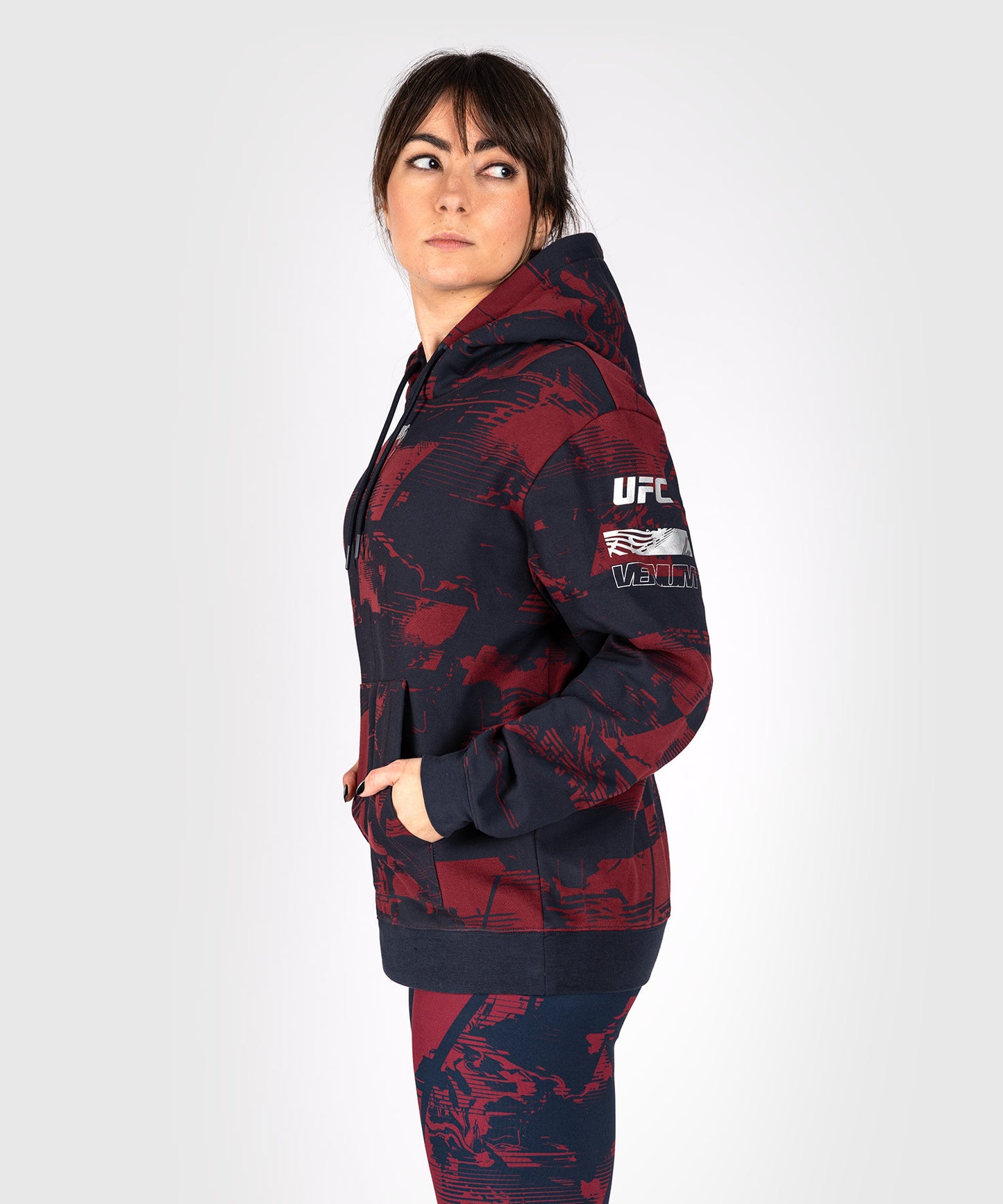 UFC Zenith by Venum Authentic Fight Week Sudadera Mujer - Azul marino/Burdeos/Plateado