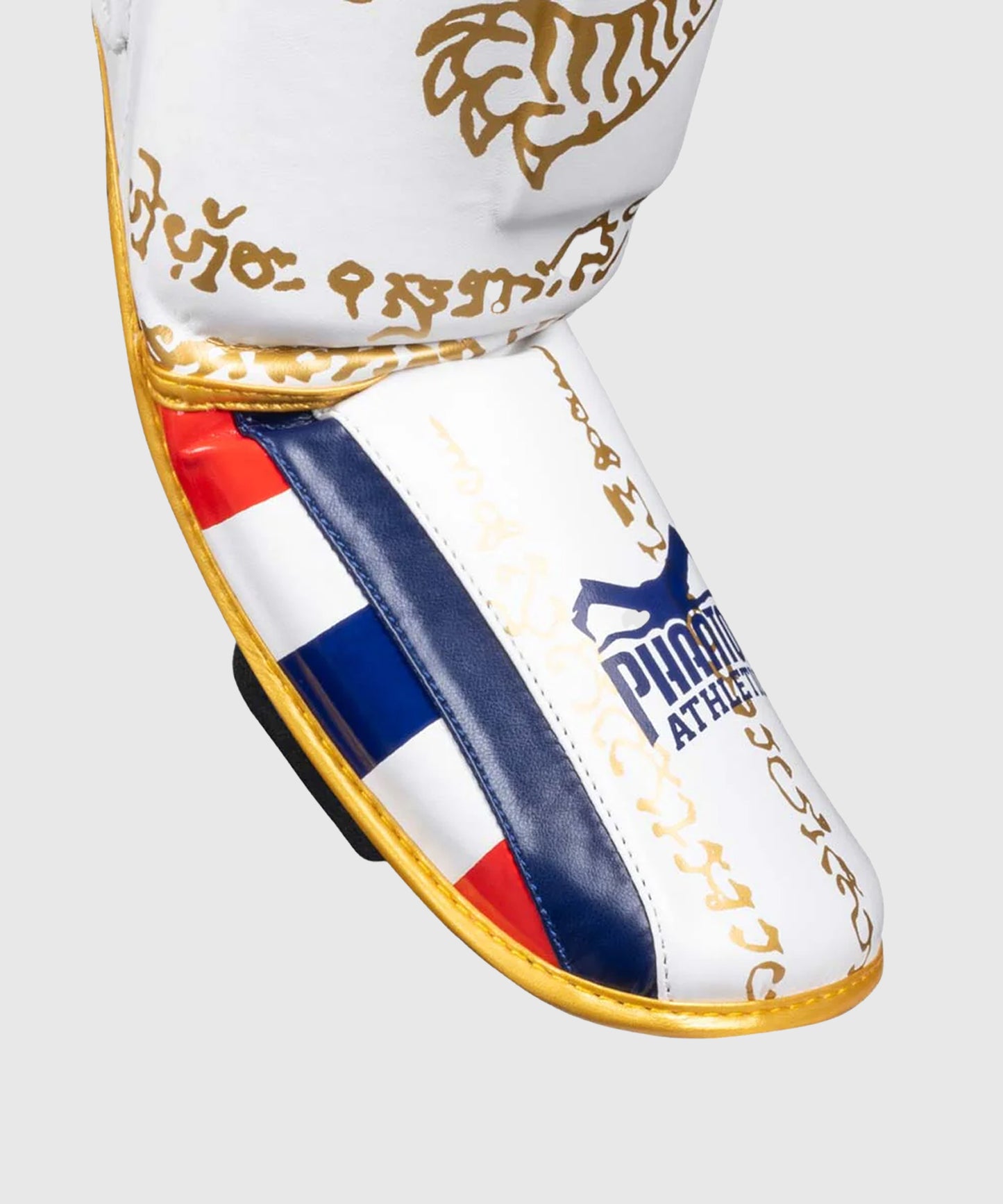 Protège-tibias Phantom Athletics muay thai LIMITED EDITION - Blanc/Or