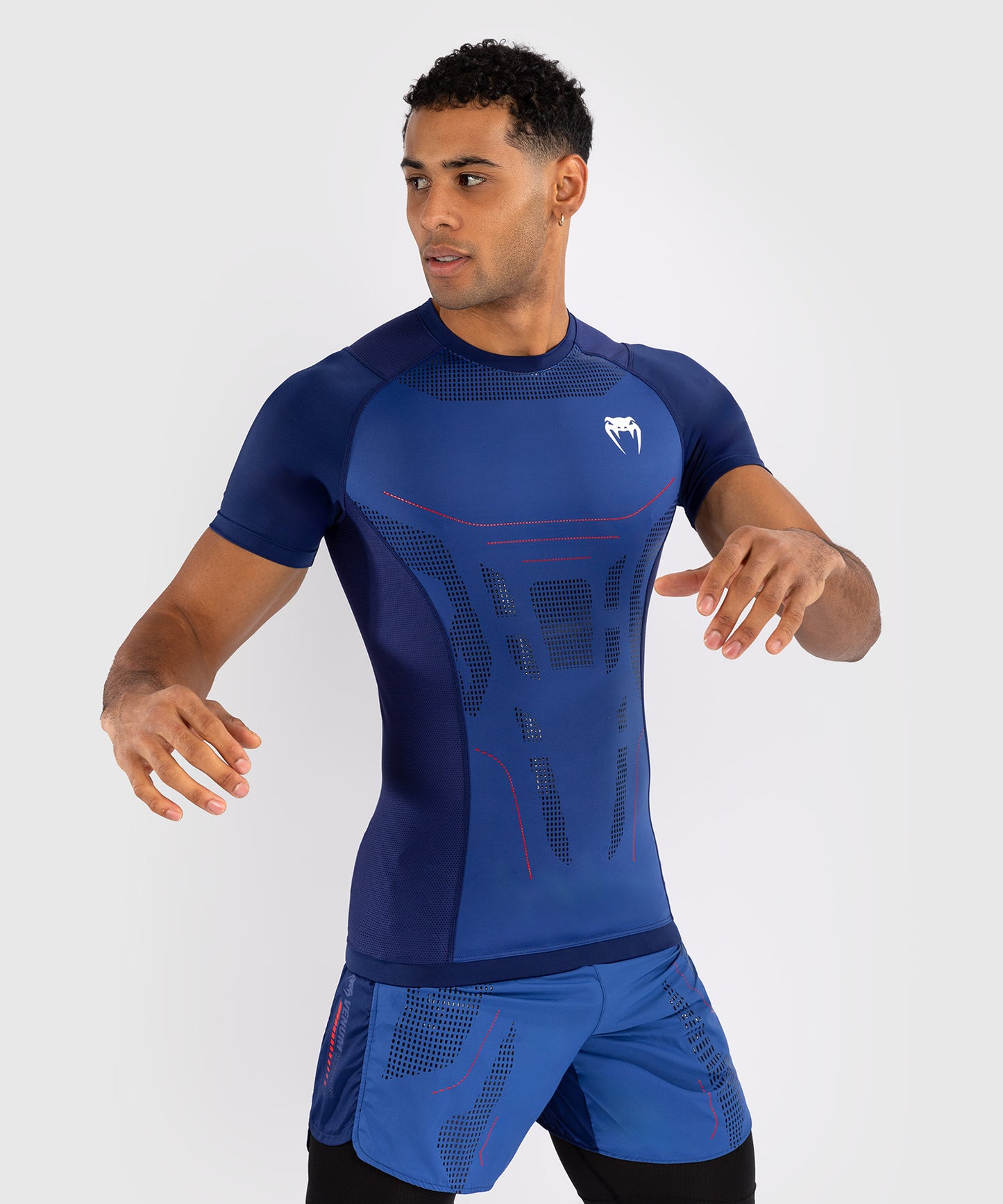 Venum Technical 3.0 Rashguard a Maniche Corte - Blu Notte