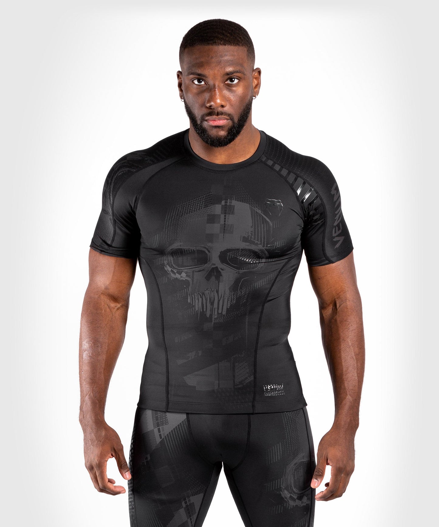 Venum Skull Compression T-Shirt - Short Sleeve - Black/Black