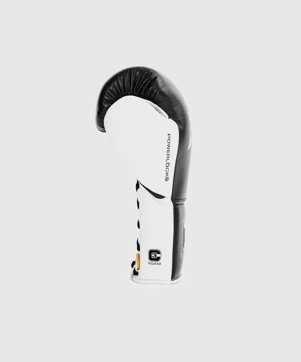 Gants de boxe à lacets Everlast Powerlock Pro OG - Noir/Blanc