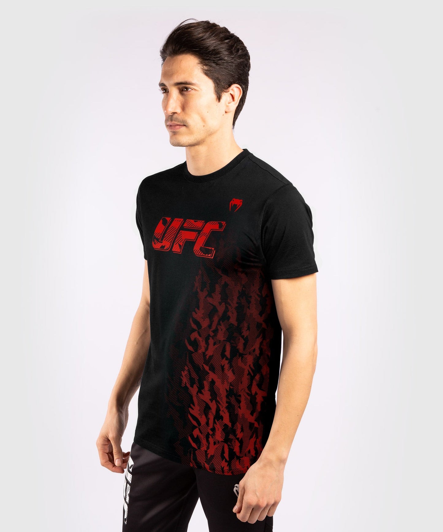 Men's UFC Cotton Short Sleeve T-Shirt Venum Authentic Fight Week - Black