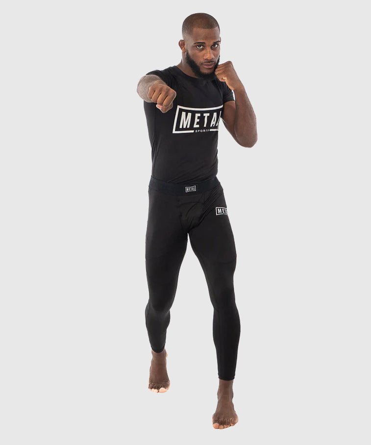 Metal Boxe Compression Pants - Black