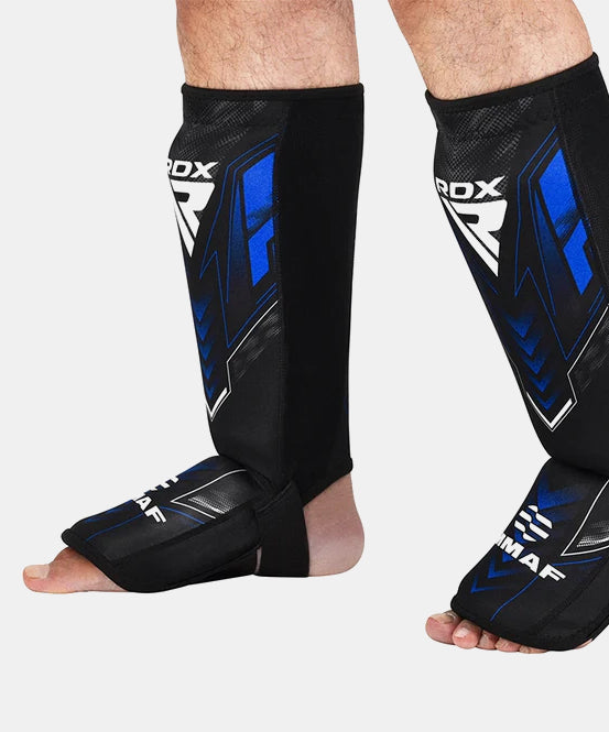 RDX Espinilleras de Neopreno IMMAF Approved - Negro/Azul