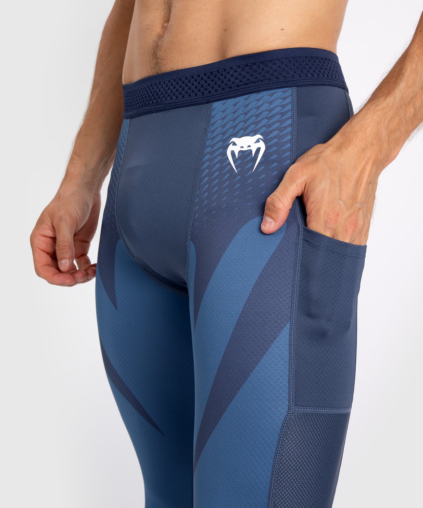 Venum Attack Pantalones de Compresión para Hombre - Azul Marino