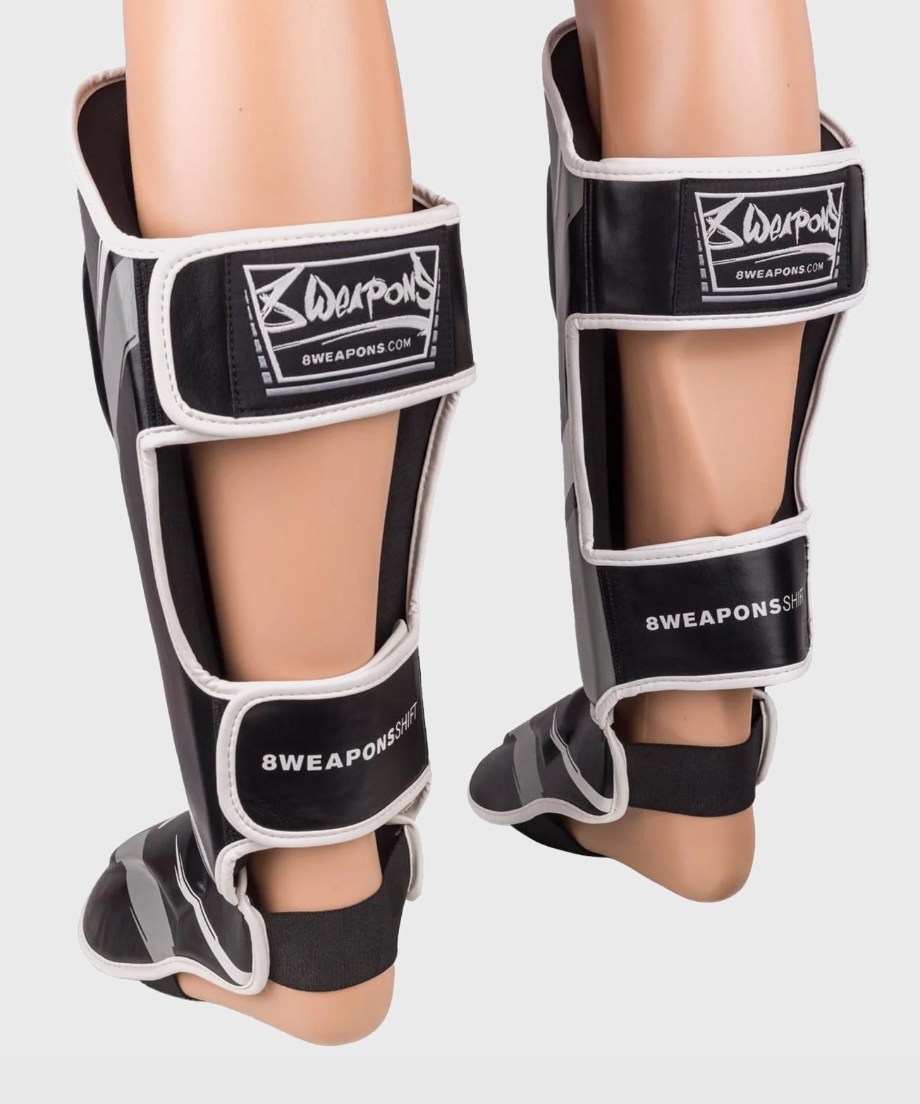 8 Weapons Shift Shin Guards - Black/White