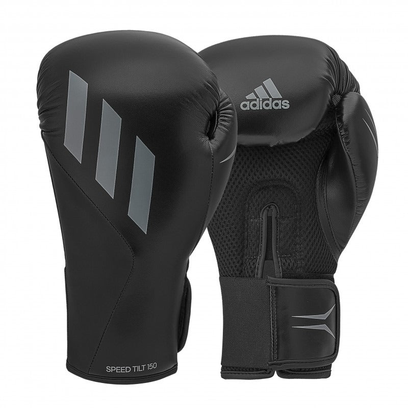 Gants de Boxe D'Entraînement Speed Tilt150 Adidas - Noir/Gris