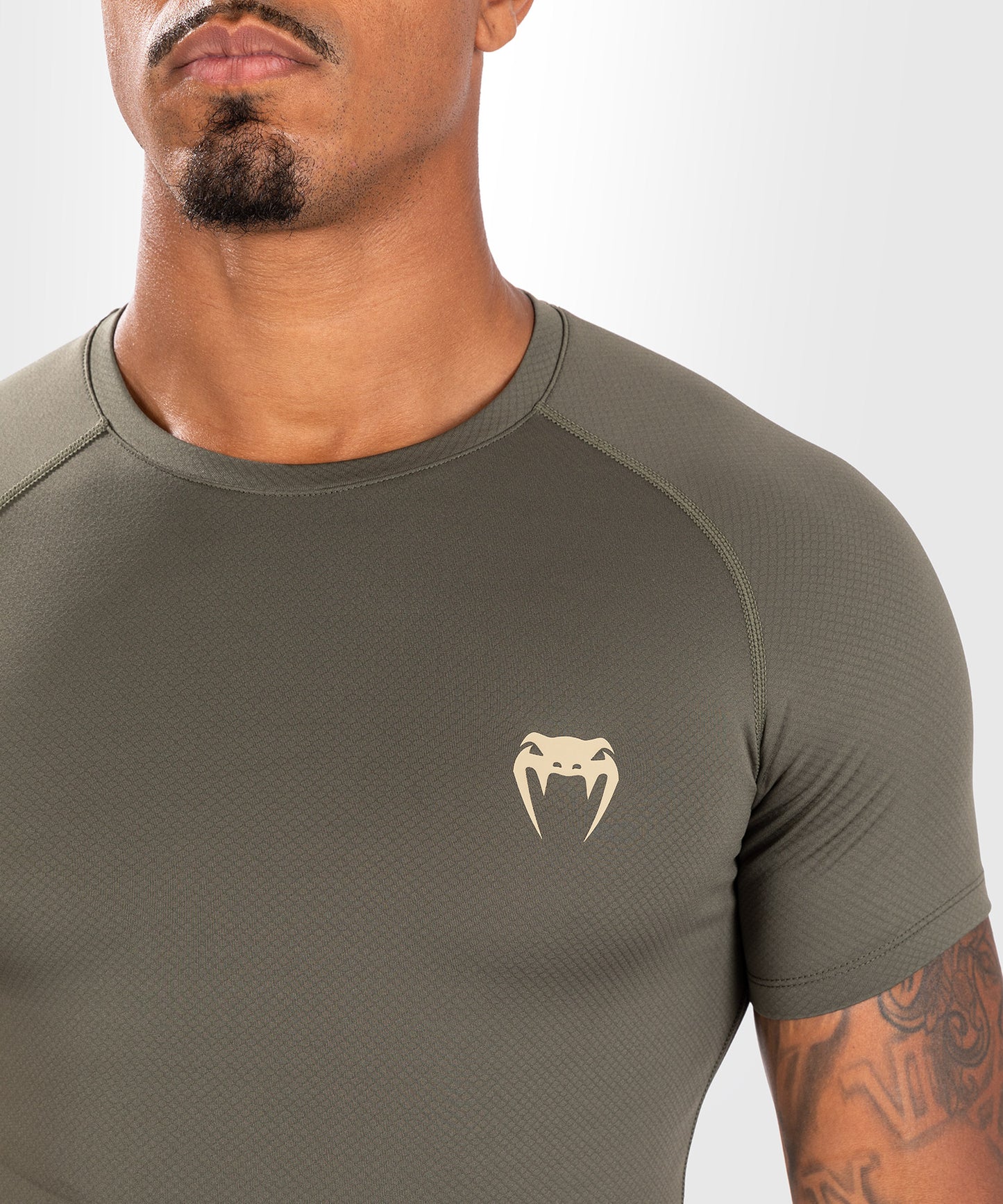 Venum Contender Men’s Short Sleeve Rashguard - Khaki