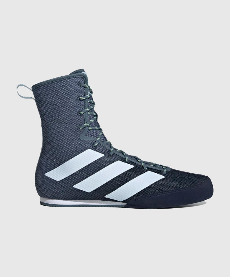 Chaussures de Boxe Adidas Box Hog 3 - Bleu-Gris/Blanc