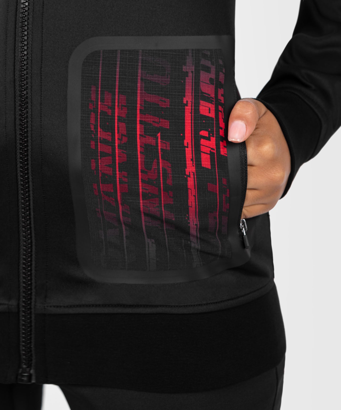 Veste à Capuche pour Femmes UFC Venum Performance Institute 2.0 - Noir/Rouge