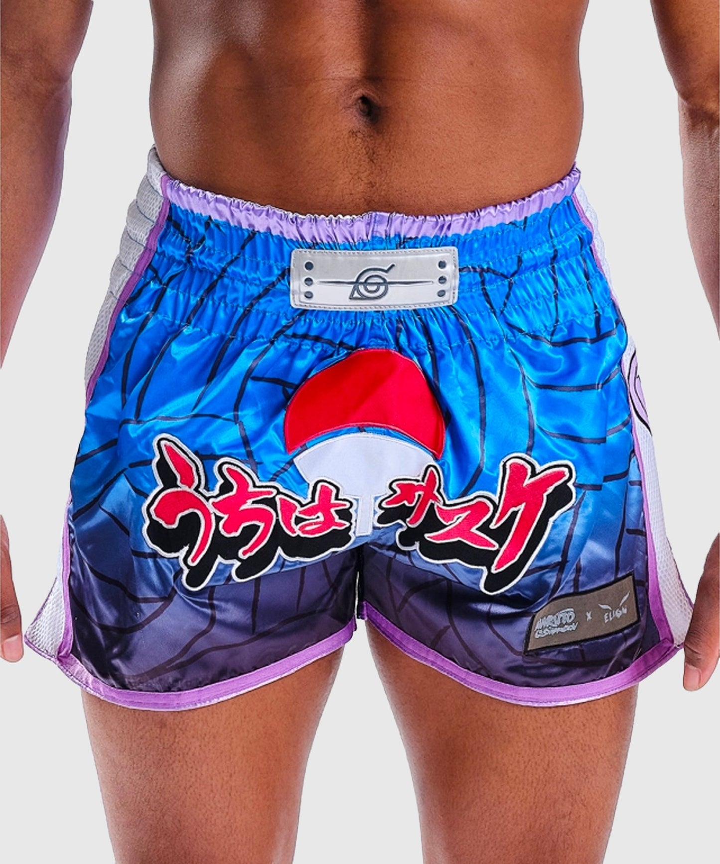 Elion X Naruto Sasuke Muay Thai Shorts - Blau