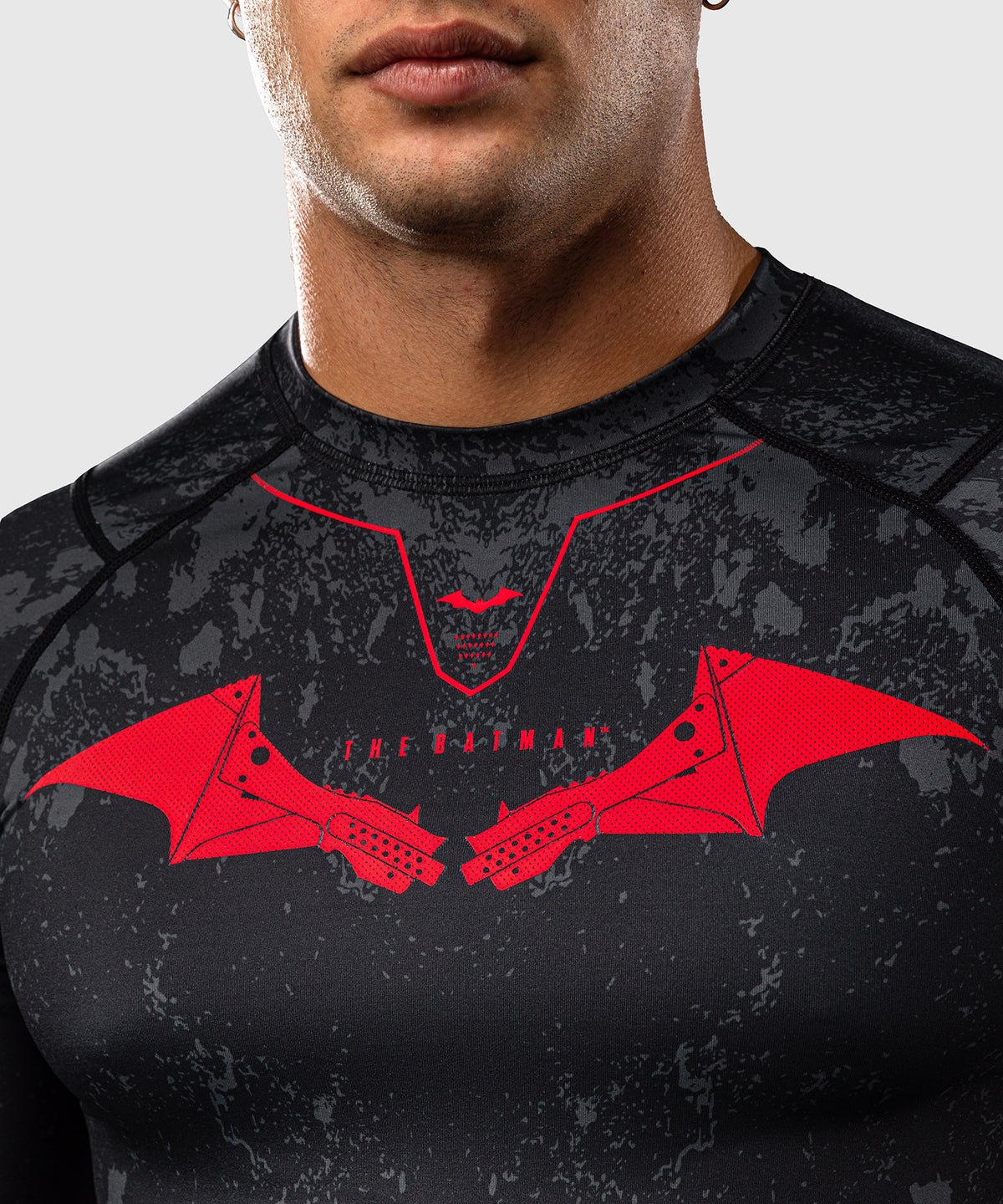 Rashguard à manches longues Venum x Batman - Noir/Gris/Rouge