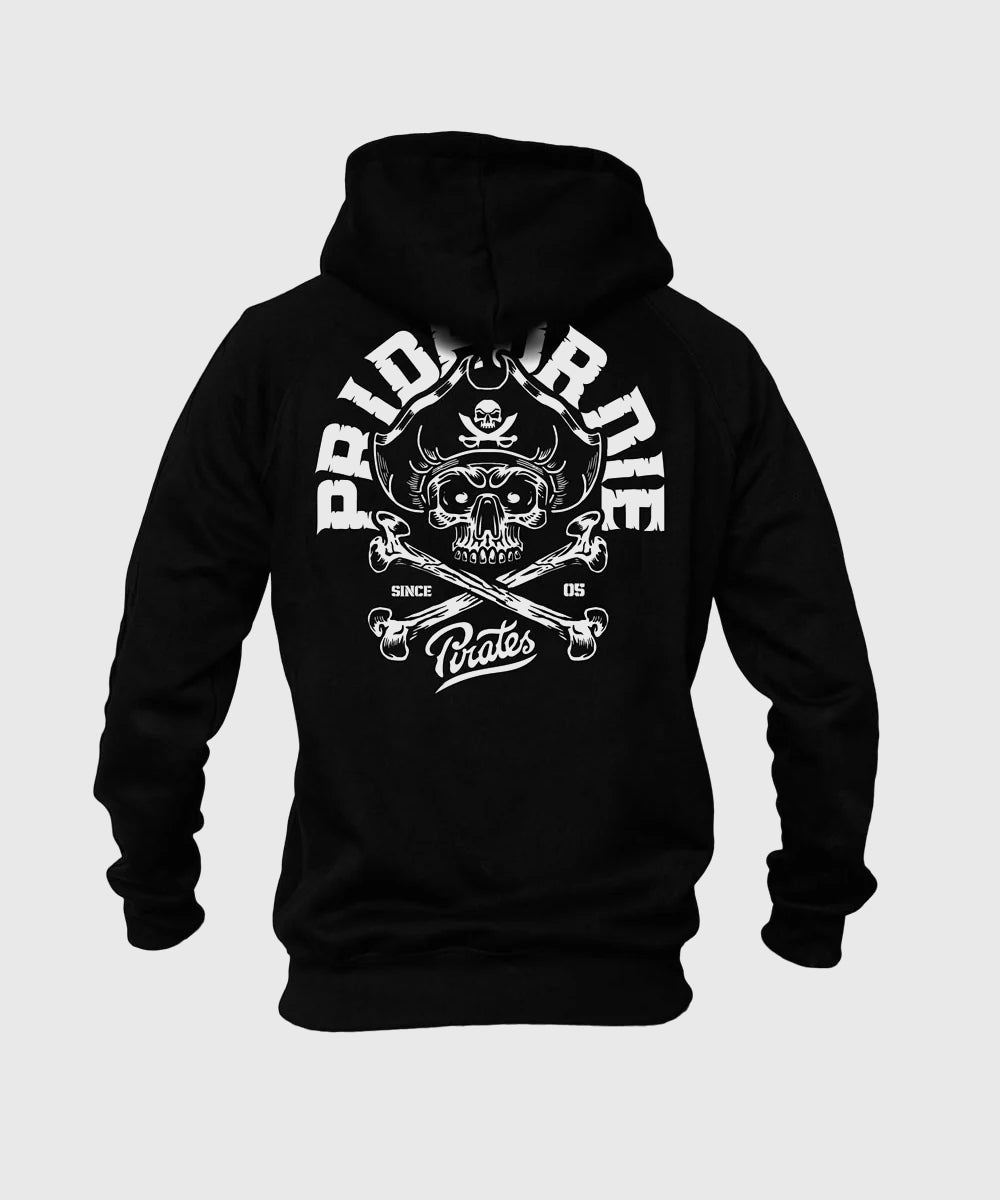 Pride Or Die Pirate Zipped Hoodie - Black