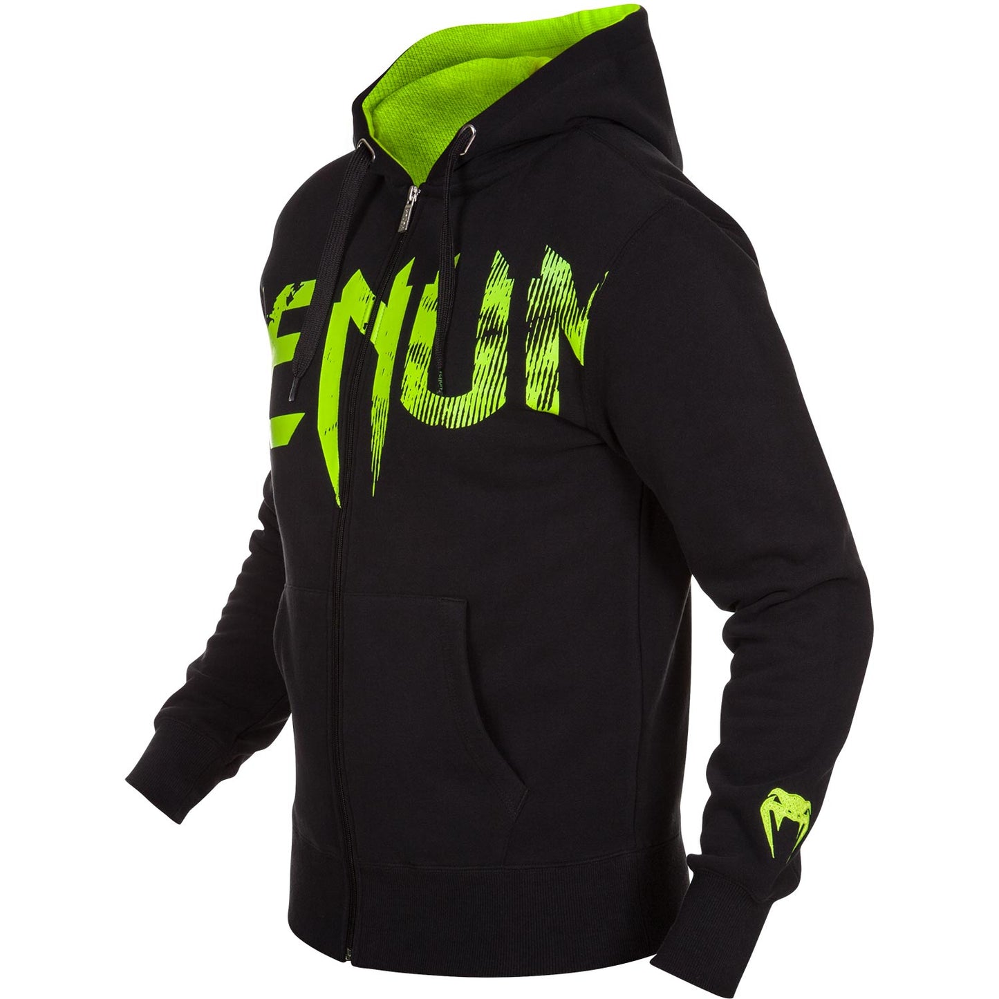 Venum Undisputed Hoodie - Black/Neo Yellow
