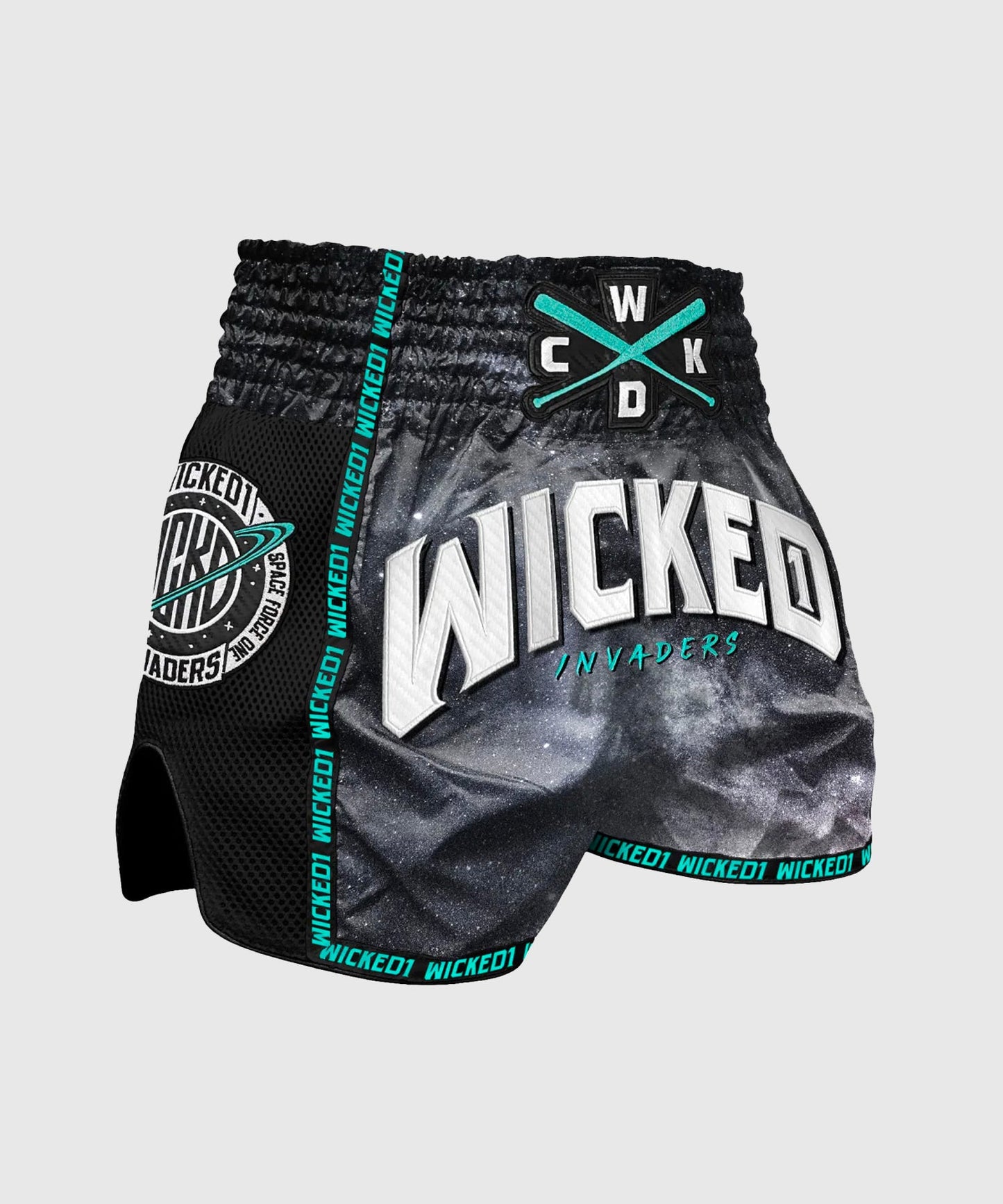 Short de Muay Thai Wicked One Invaders - Noir