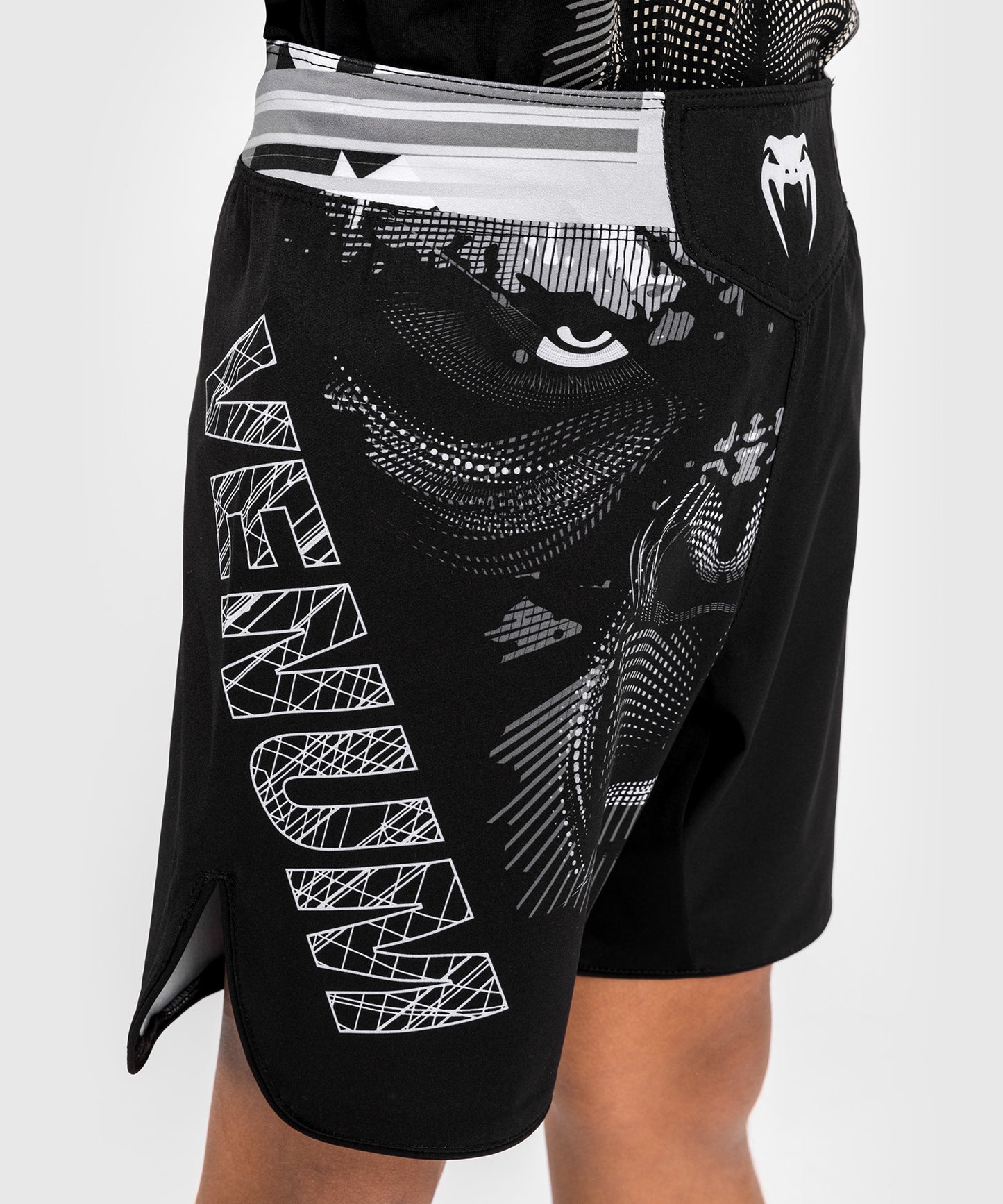 Short de combat Kids Venum Gorilla Jungle - Noir/Blanc