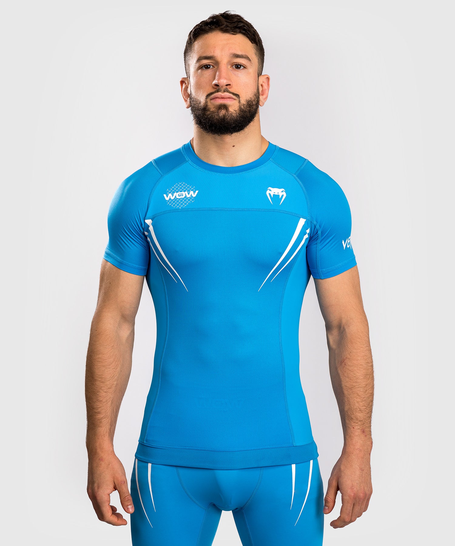 Rashguard à manches courtes pour hommes Venum Contender - Bleu - Venum