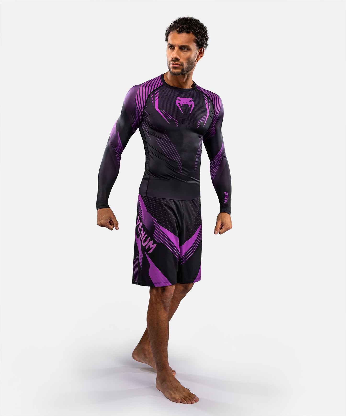 Venum No-Gi 6.0 Long Sleeve Rashguard - Black/Purple