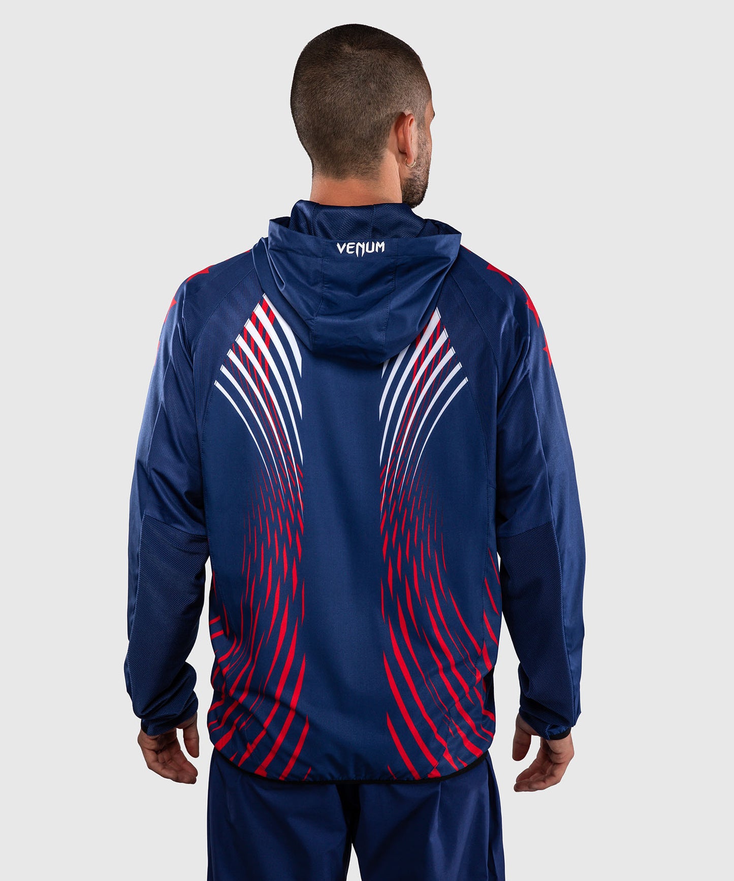 Men's Official UFC Freedom 250 by Venum Blue Authentic Fight Night Walkout Hoodie