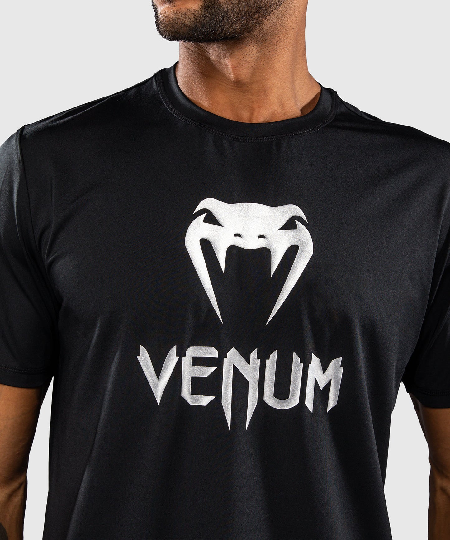 Venum Classic Dry Tech T-Shirt - Schwarz/Silber