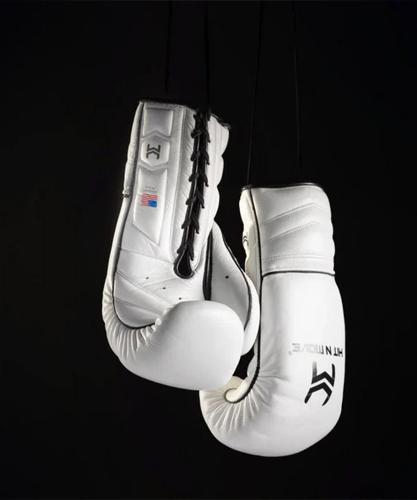 Hit N Move Vector™ Guantes de Boxeo con Cordones - Blanco