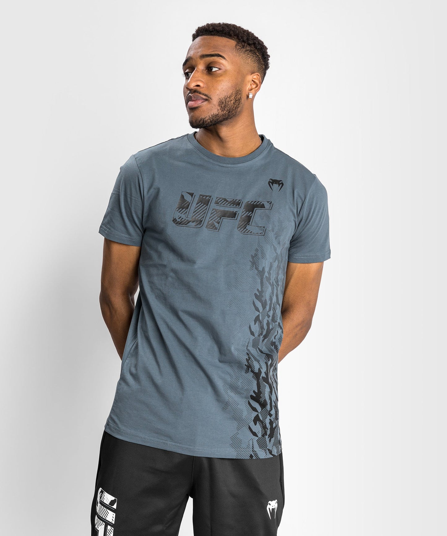 Men's UFC Cotton Short Sleeve T-Shirt Venum Authentic Fight Week - Grey