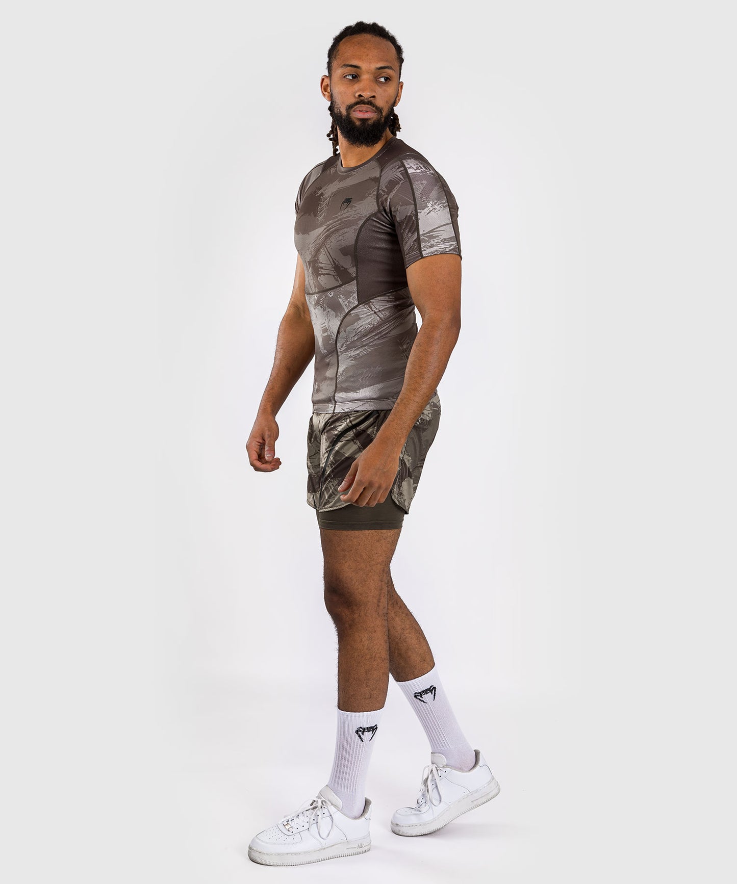 Rashguard à manches courtes Venum Electron 3.0 - Sable