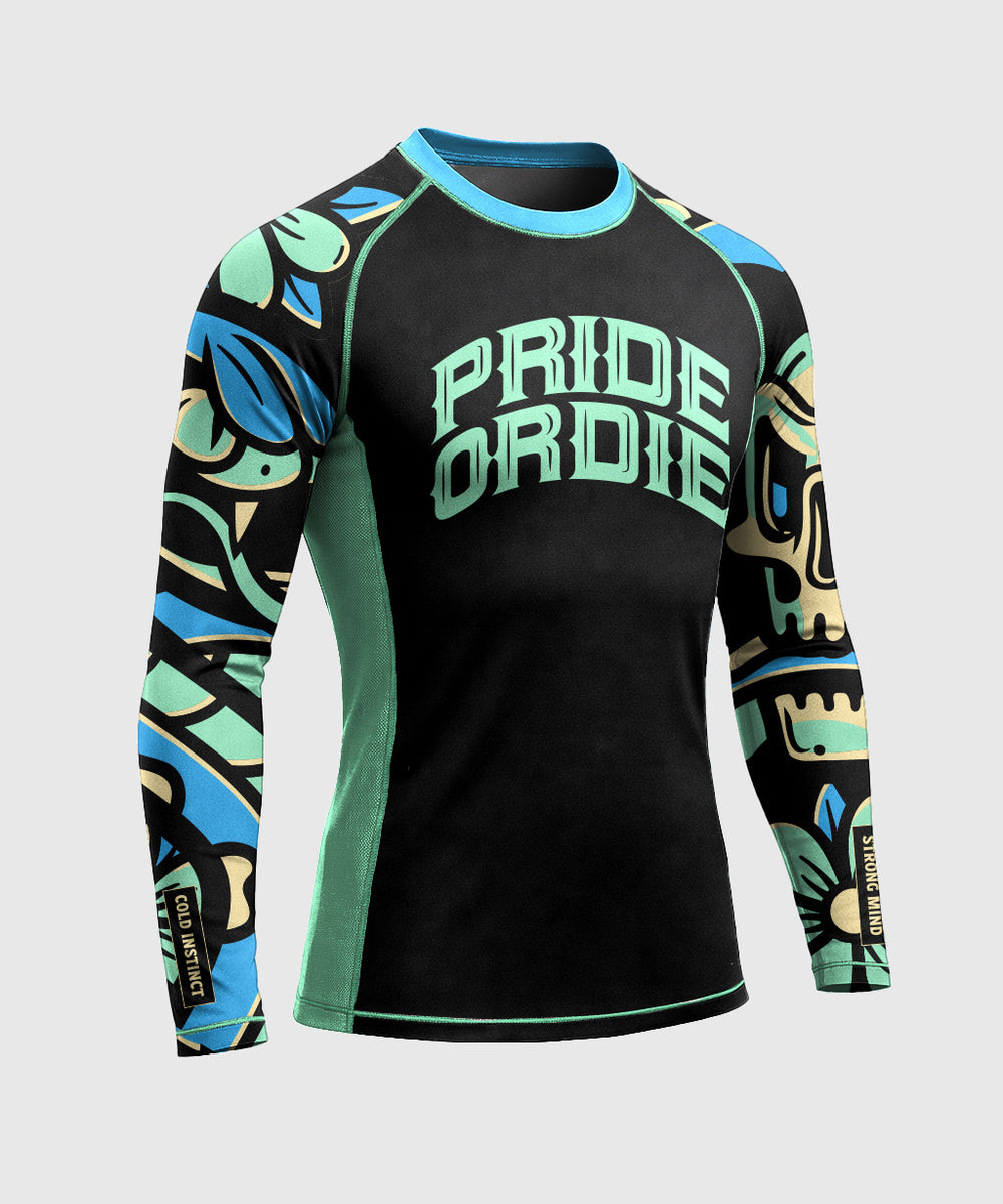 Pride Or Die Cold Instinct Long-Sleeve Rashguard - Blue