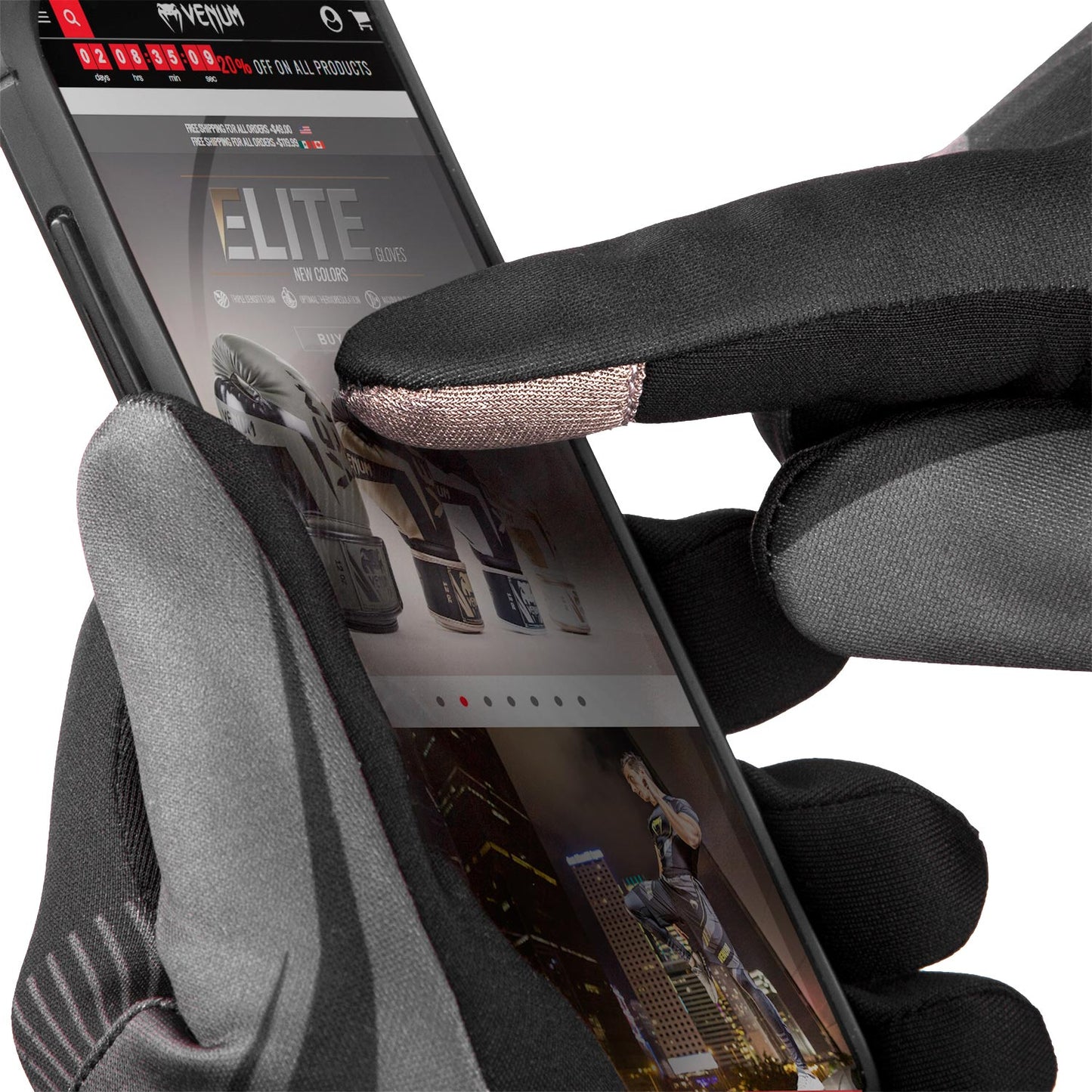 Venum Runner Gloves - Black/Grey