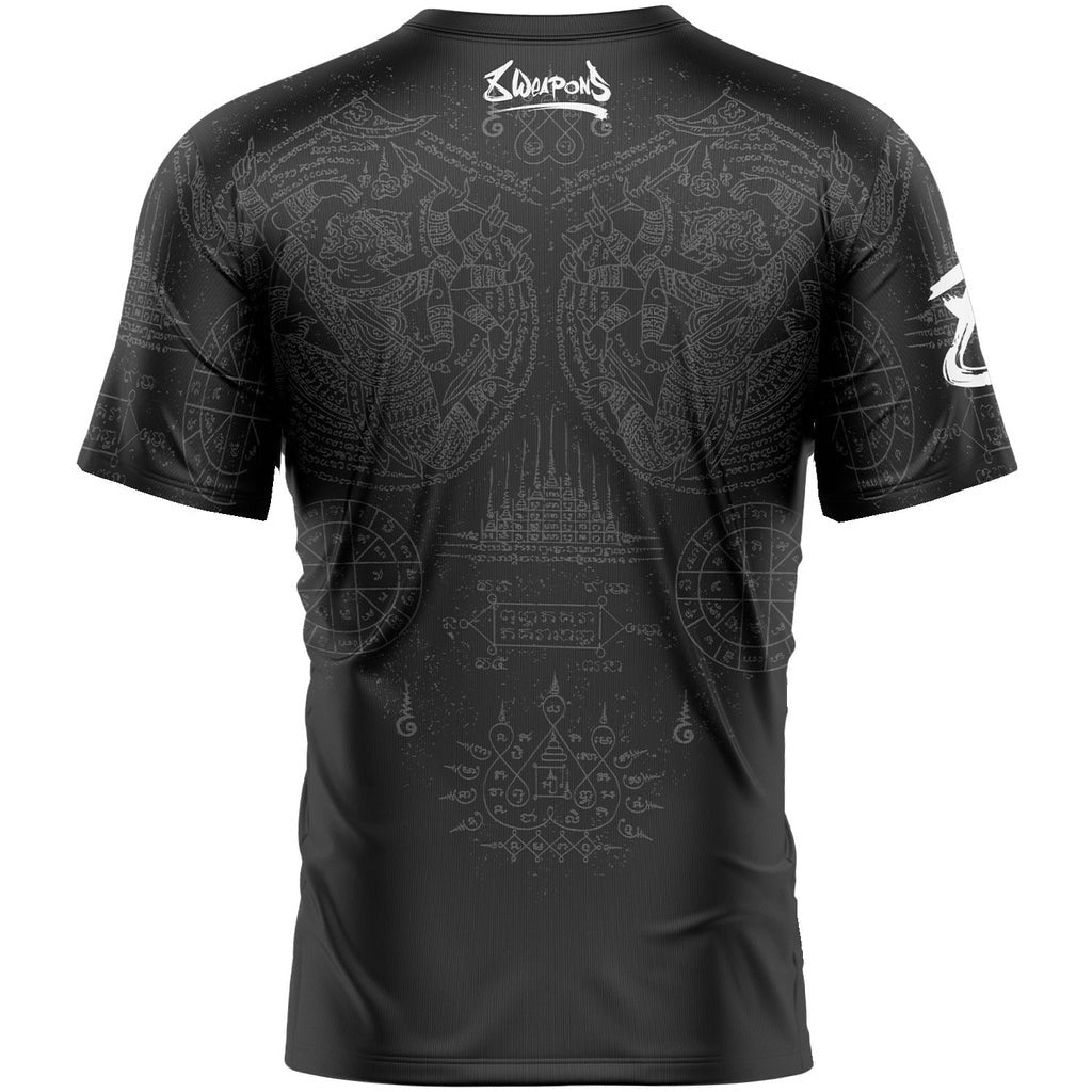 T-shirt 8 Weapons Functional Hanuman Yant - Noir/Gris