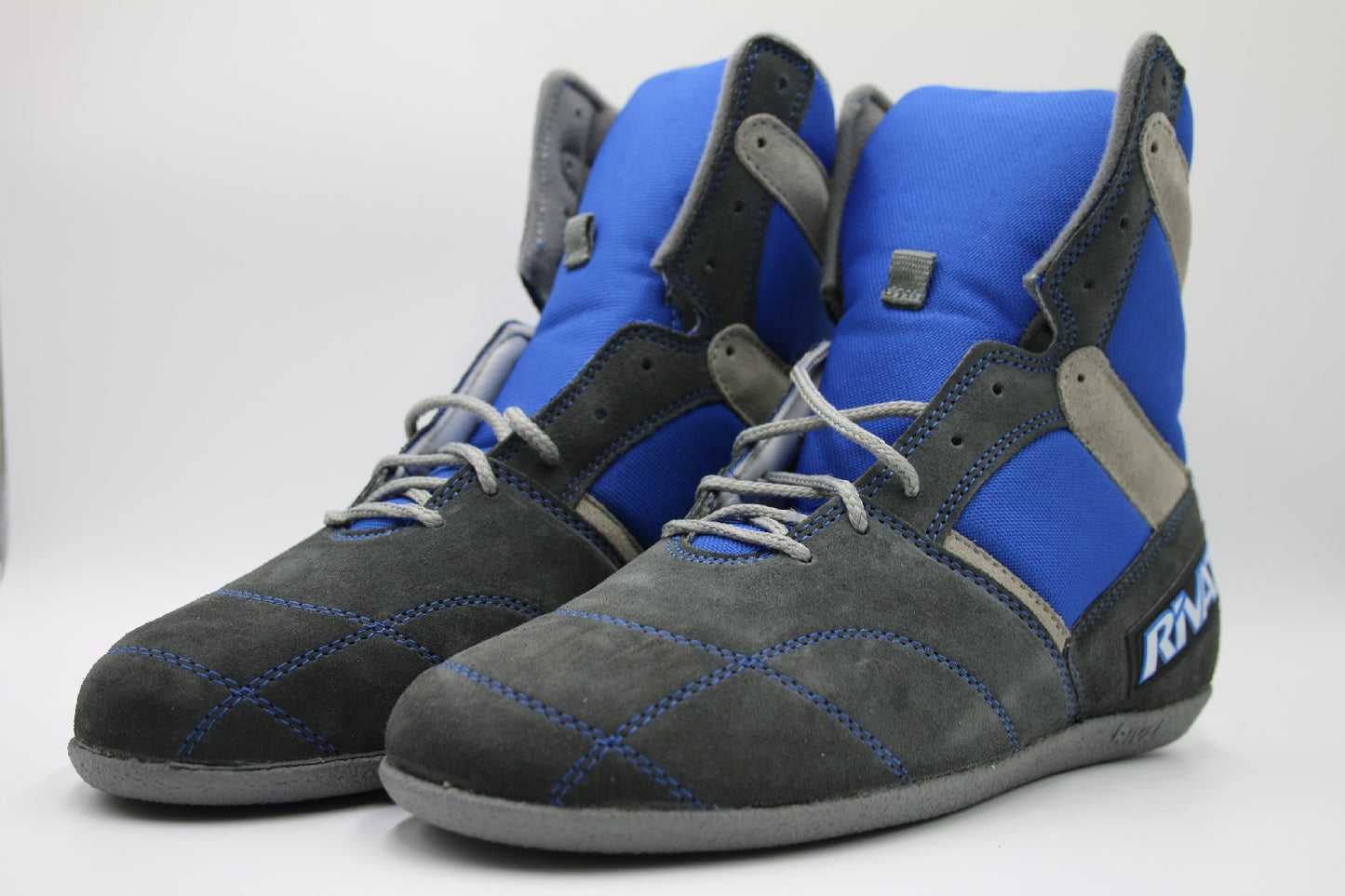 Chaussures de boxe française Rivat Top - Gris/Bleu