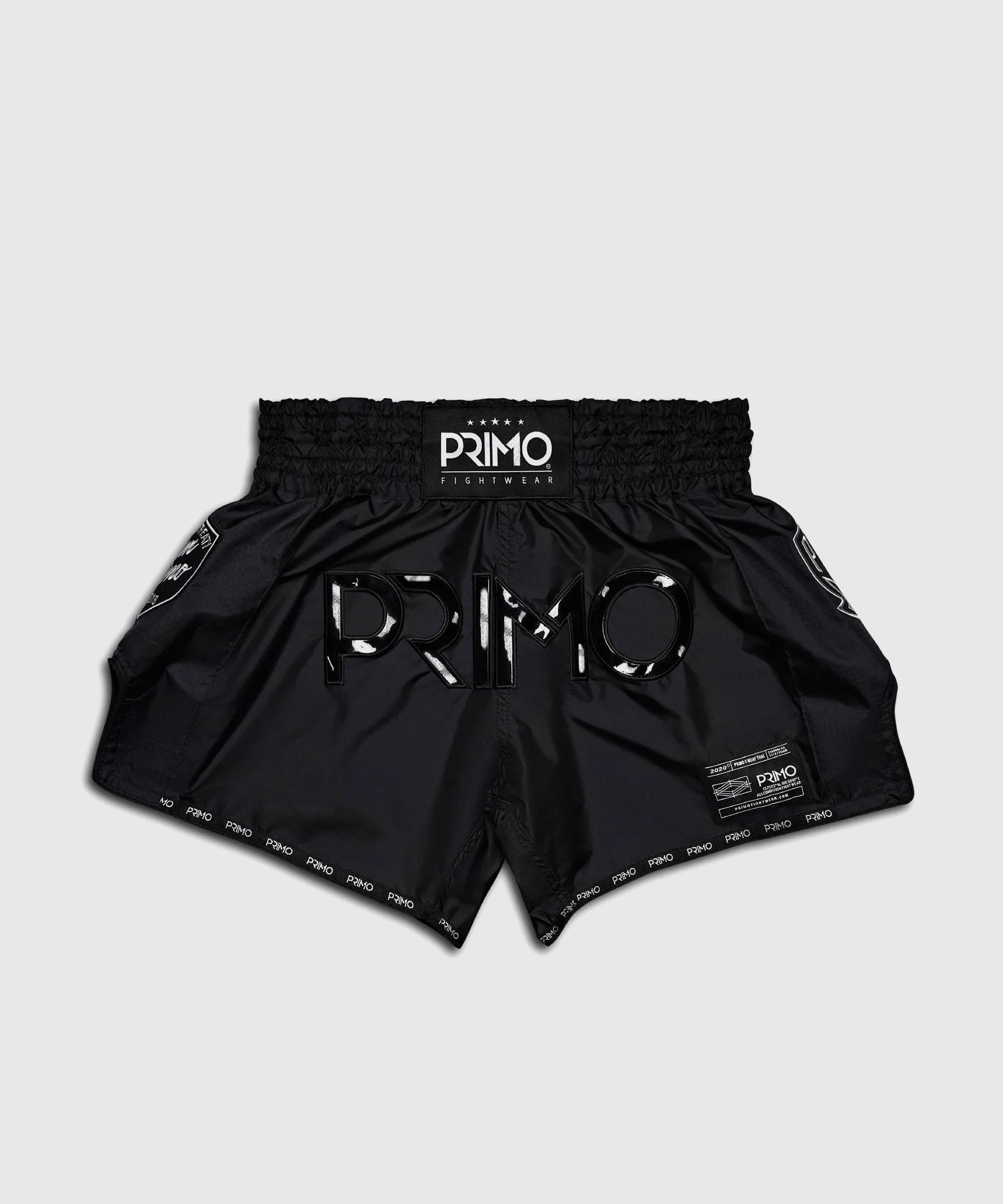PRIMO ボクシングショーツ XL Primo Super Nylon Black Panther II Muay Thai Shorts - Black