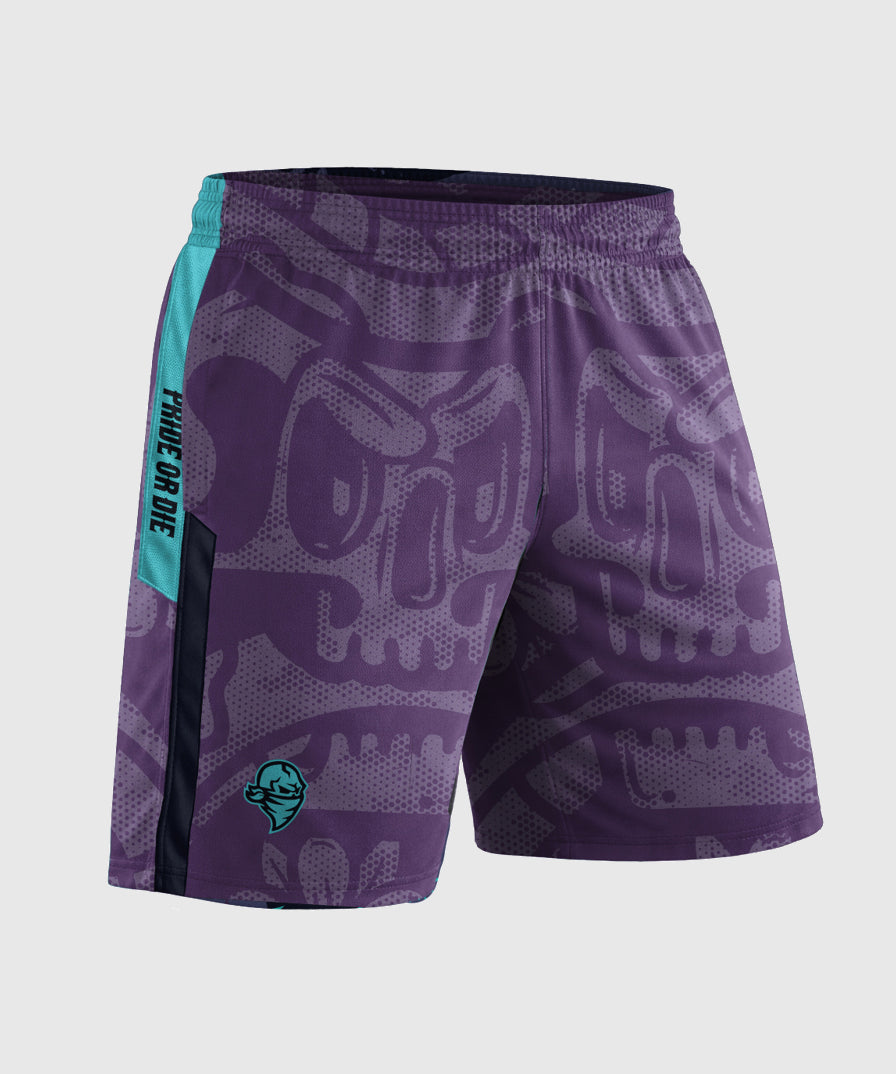 Pride Or Die Strong Mind Shorts - Morado