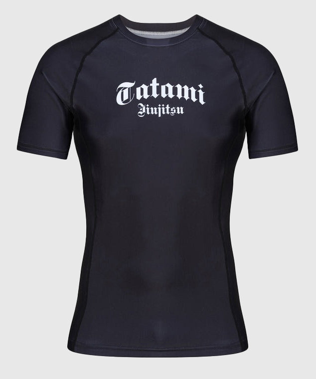 T-Shirt De Compression Tatami Fightwear Gothic Manches Courtes - Noir