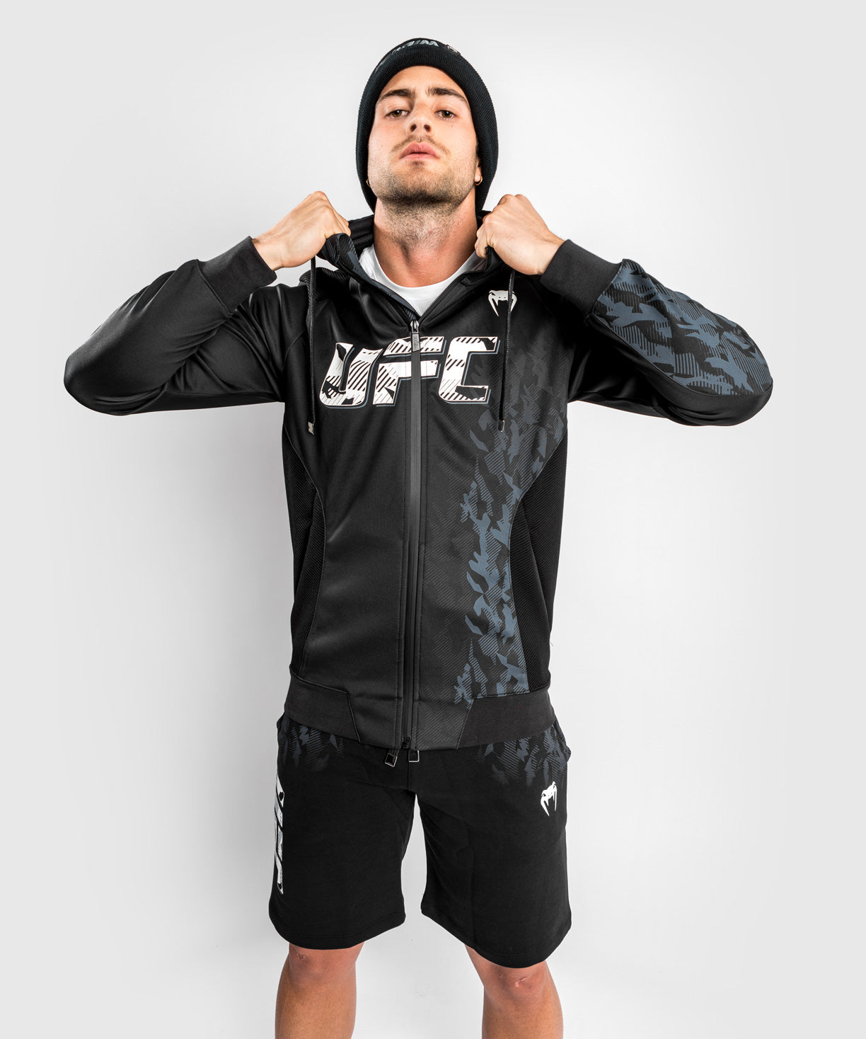 UFC Men's Zipped Sweatshirt Venum Authentic Fight Week - Black