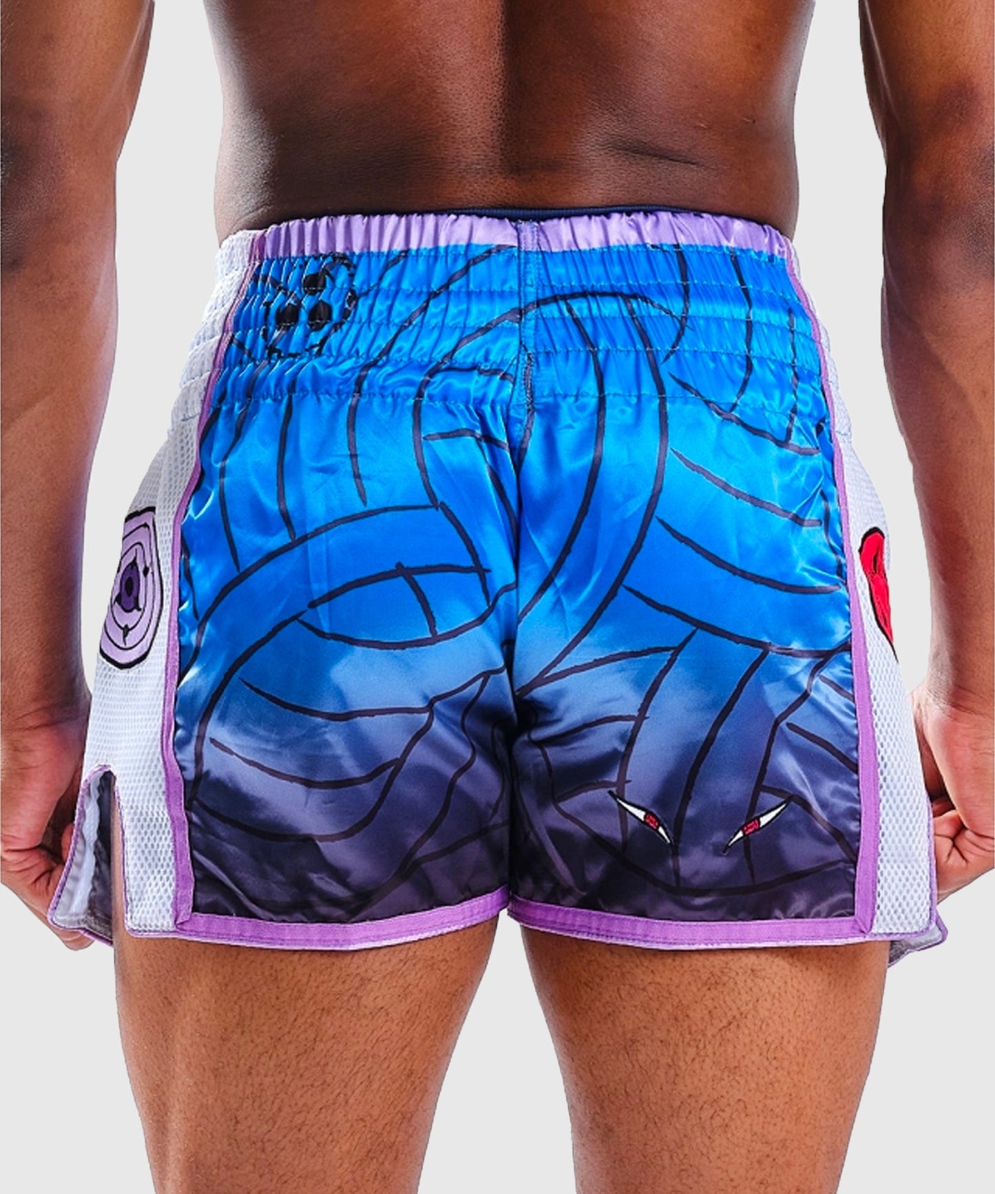 Elion X Naruto Sasuke Muay Thai Shorts - Blau