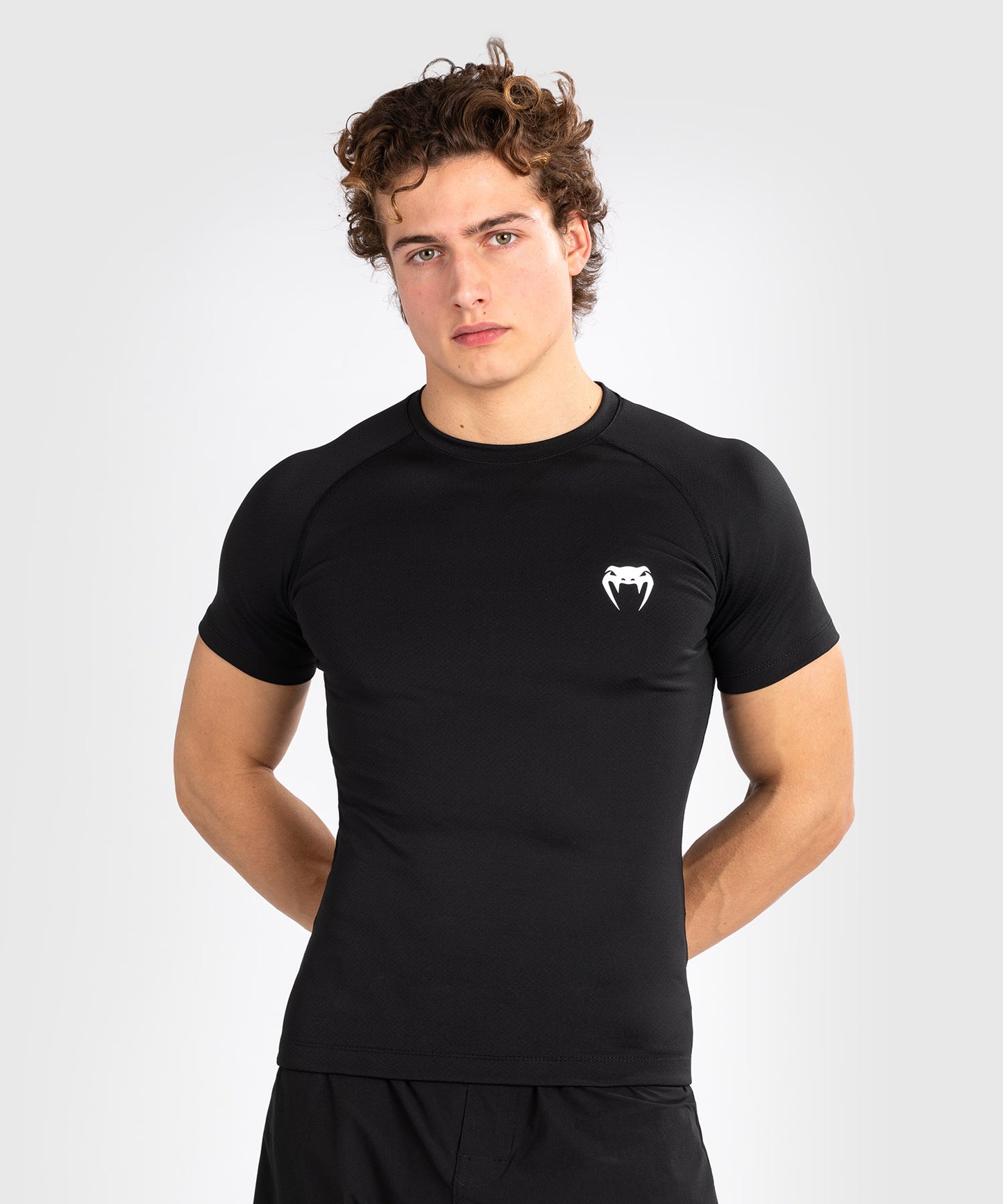 Rashguard à manches courtes pour hommes Venum Contender - Noir/Blanc