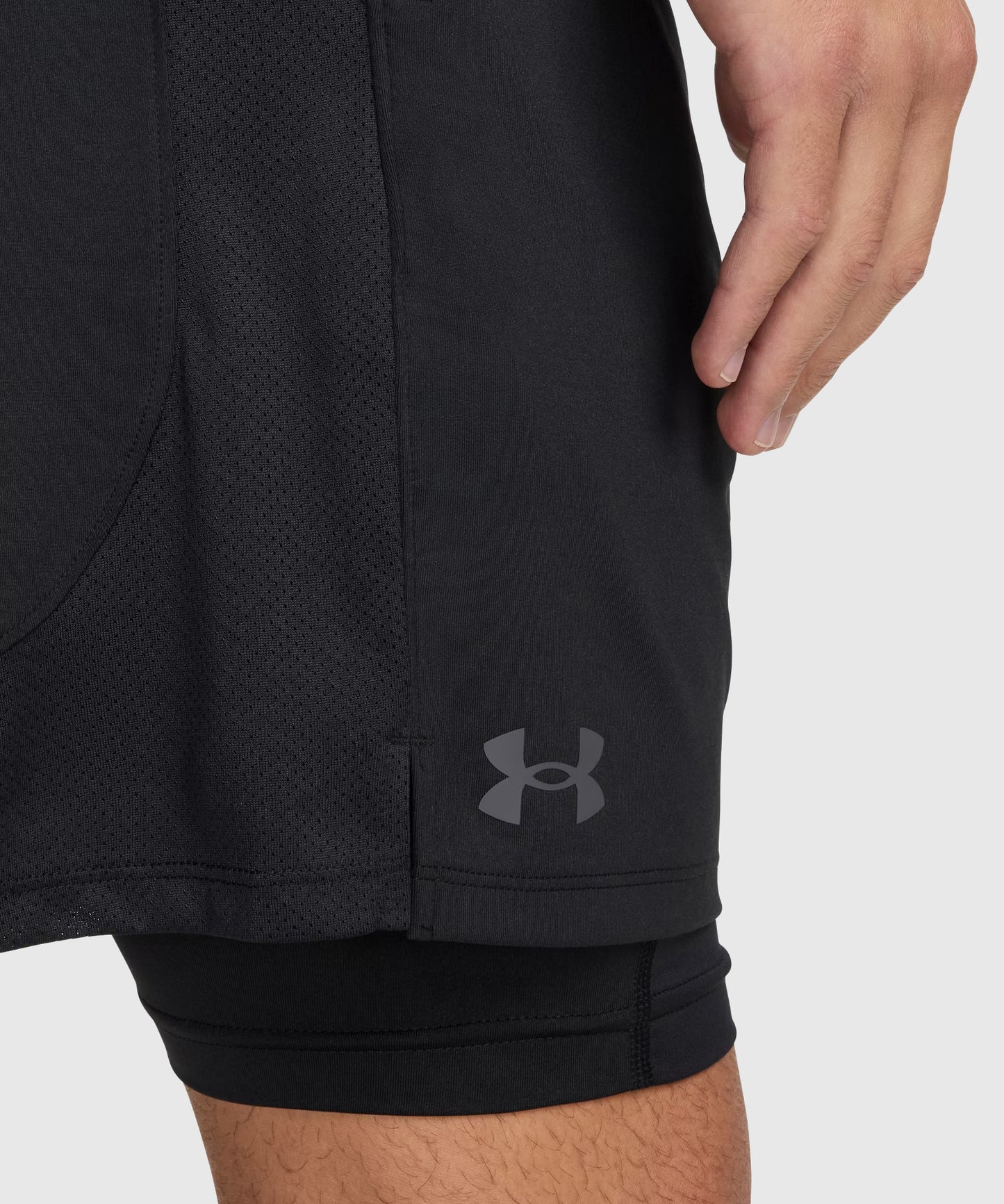Short de MMA Under Armour 2-En-1 Tech Vent - Noir