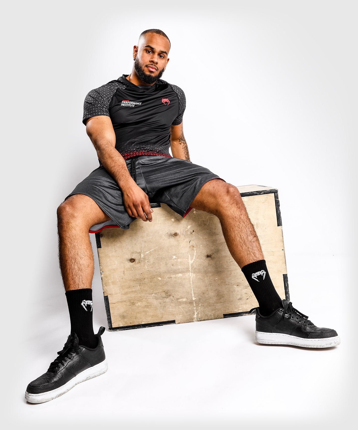 T-Shirt Dry Tech UFC Venum Performance Institute - Black/Red