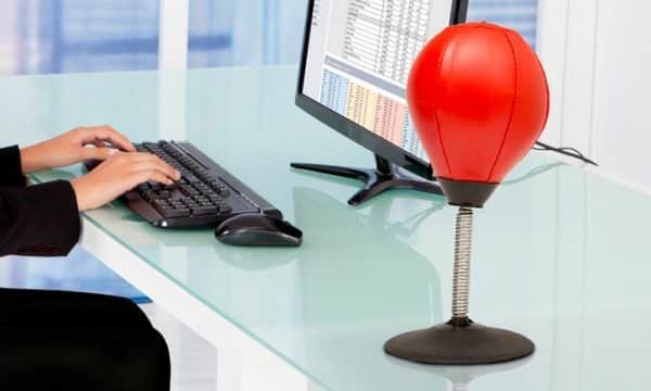Punching-ball pour Bureau Metal Boxe - Rouge