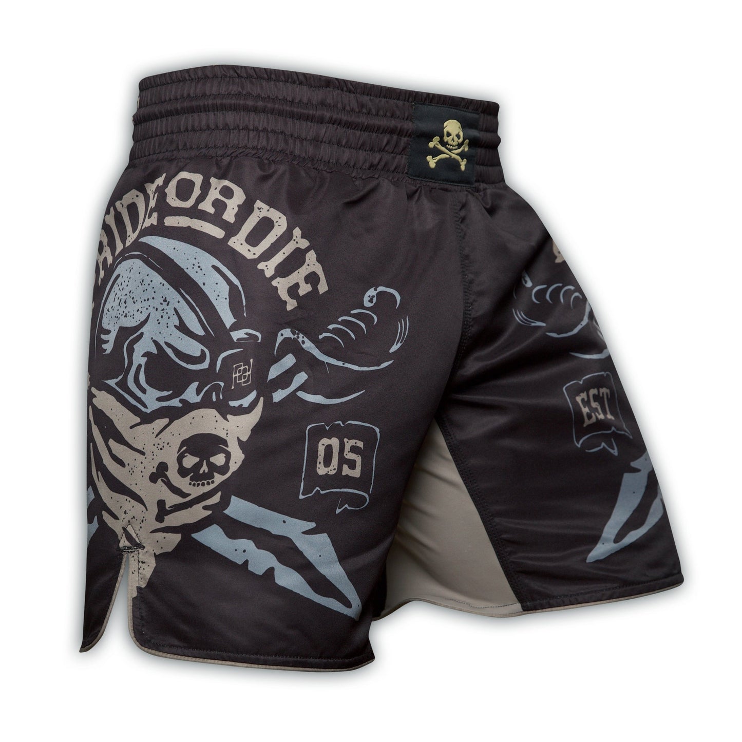 Pride Or Die Pirate Fight Shorts - Black