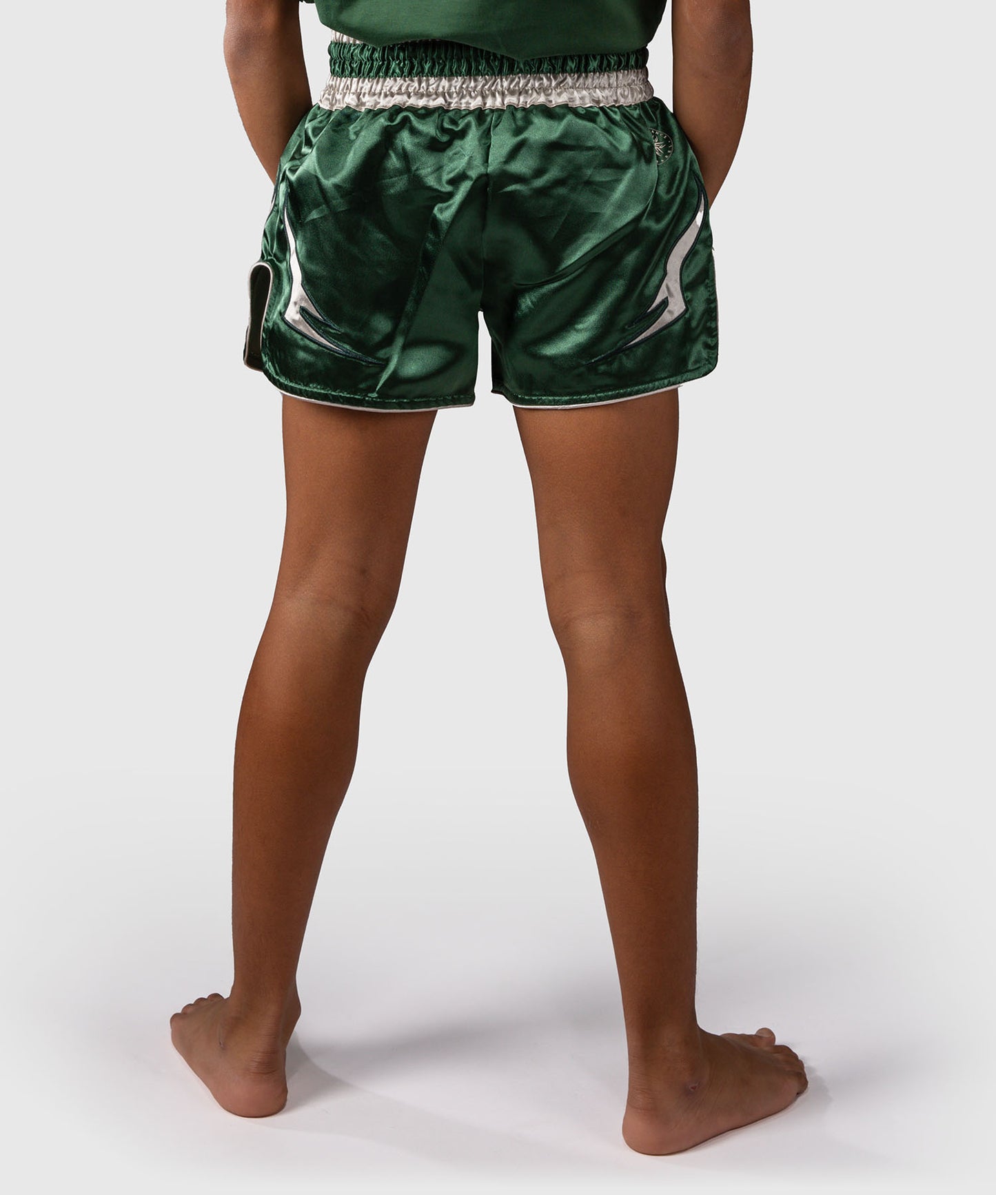 Venum Inferno Short de Muay Thai – Verde Bosque/ Blanco Roto