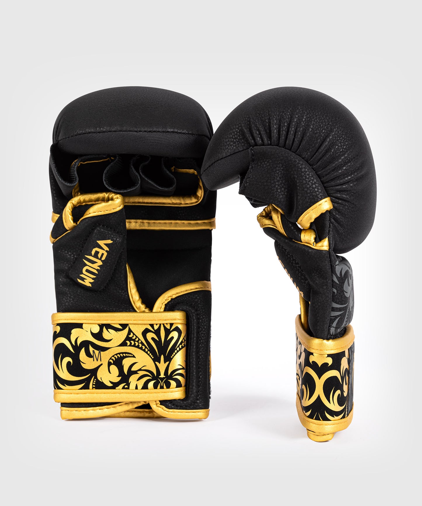 Venum Serpenti Guantes de Sparring MMA - Negro/Plata/Oro