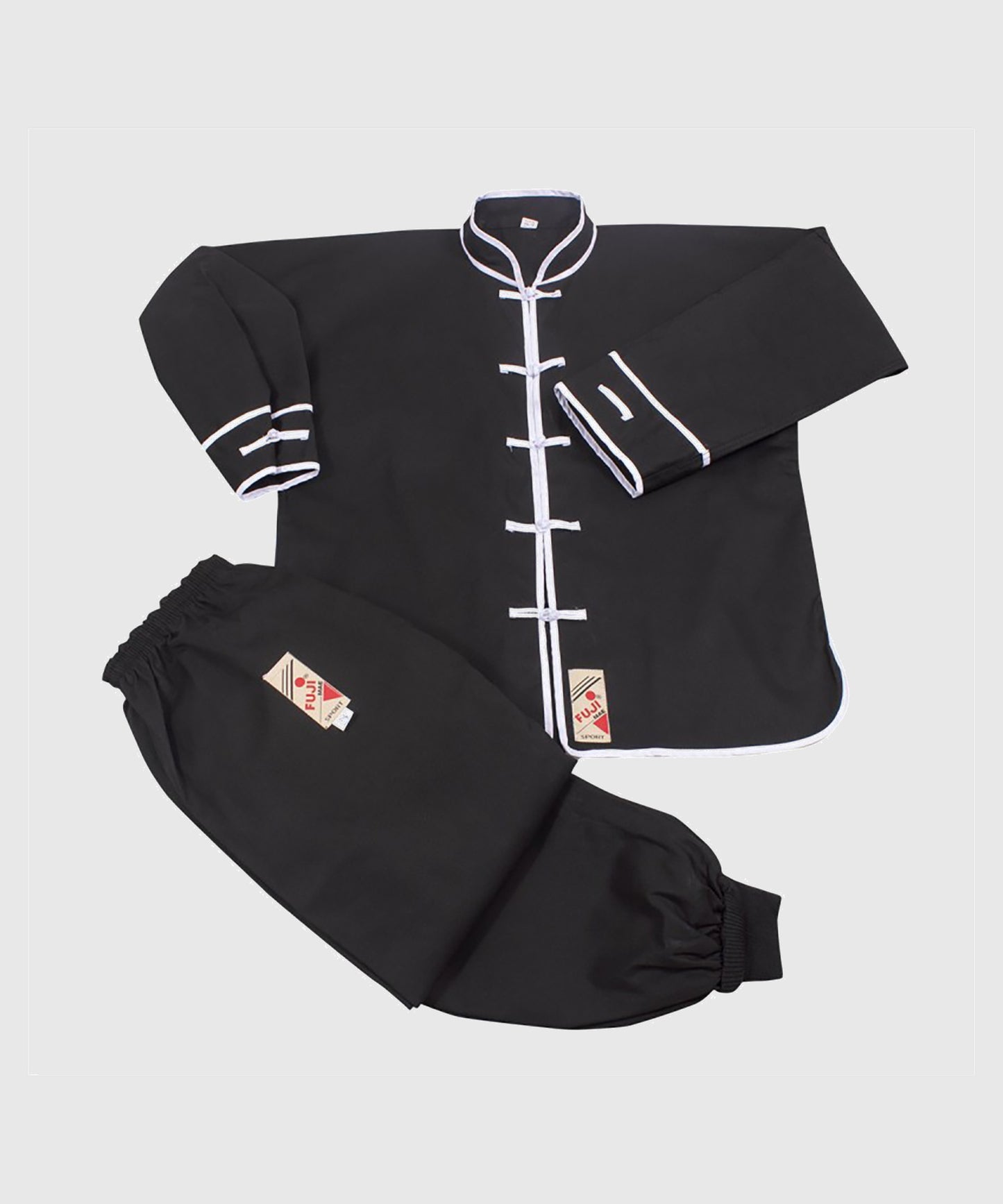 Kimono de JJB Kung-Fu passepoilé Fujimae - Noir