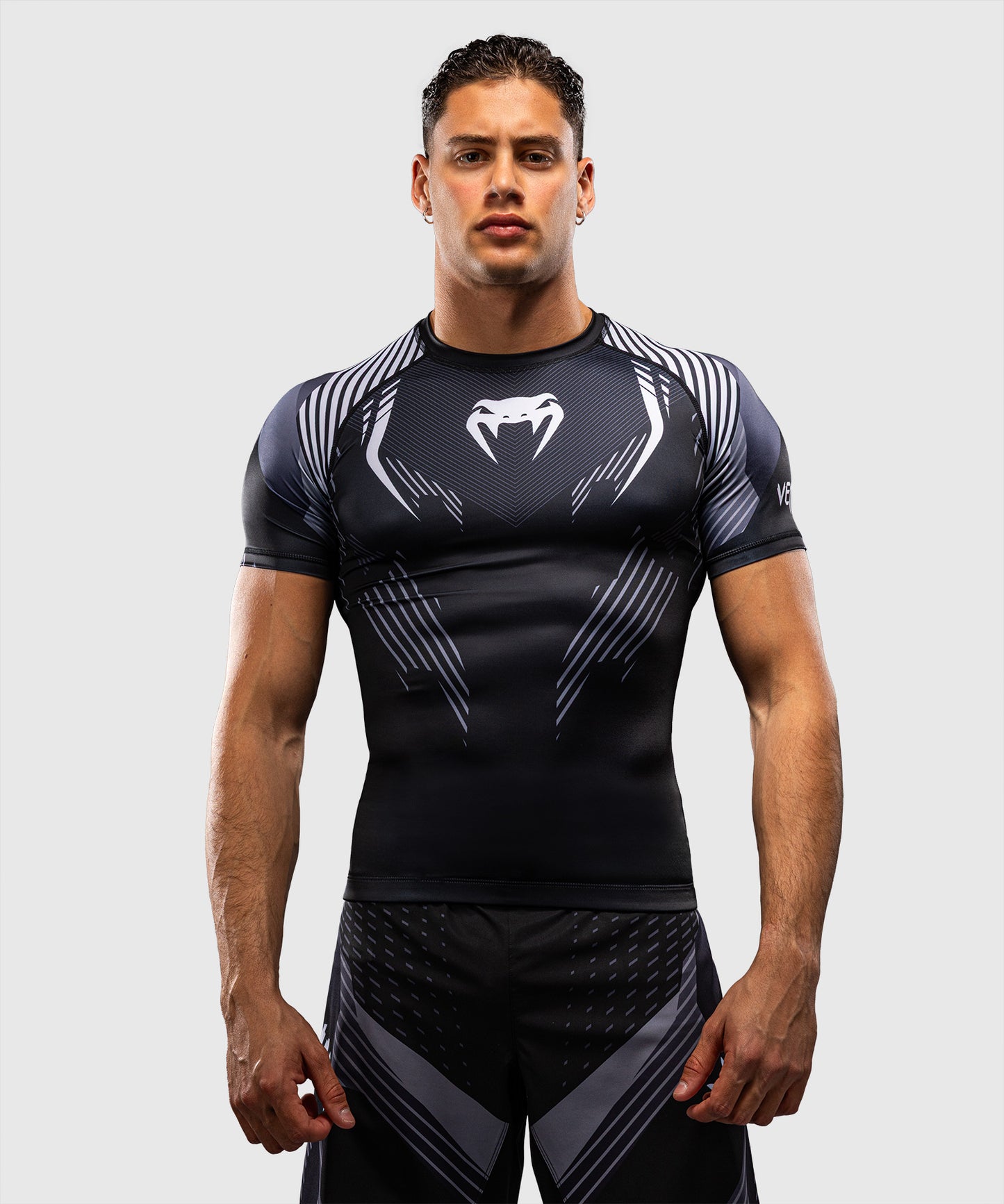 Rashguard à Manches Courtes Venum No-Gi 6.0 - Noir/Blanc