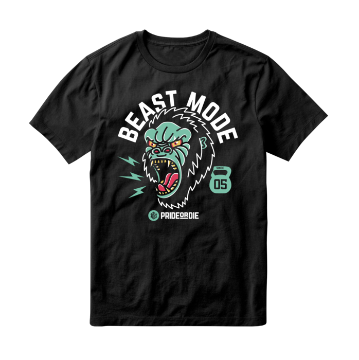 Pride Or Die Beast Mode Training T-shirt - Black