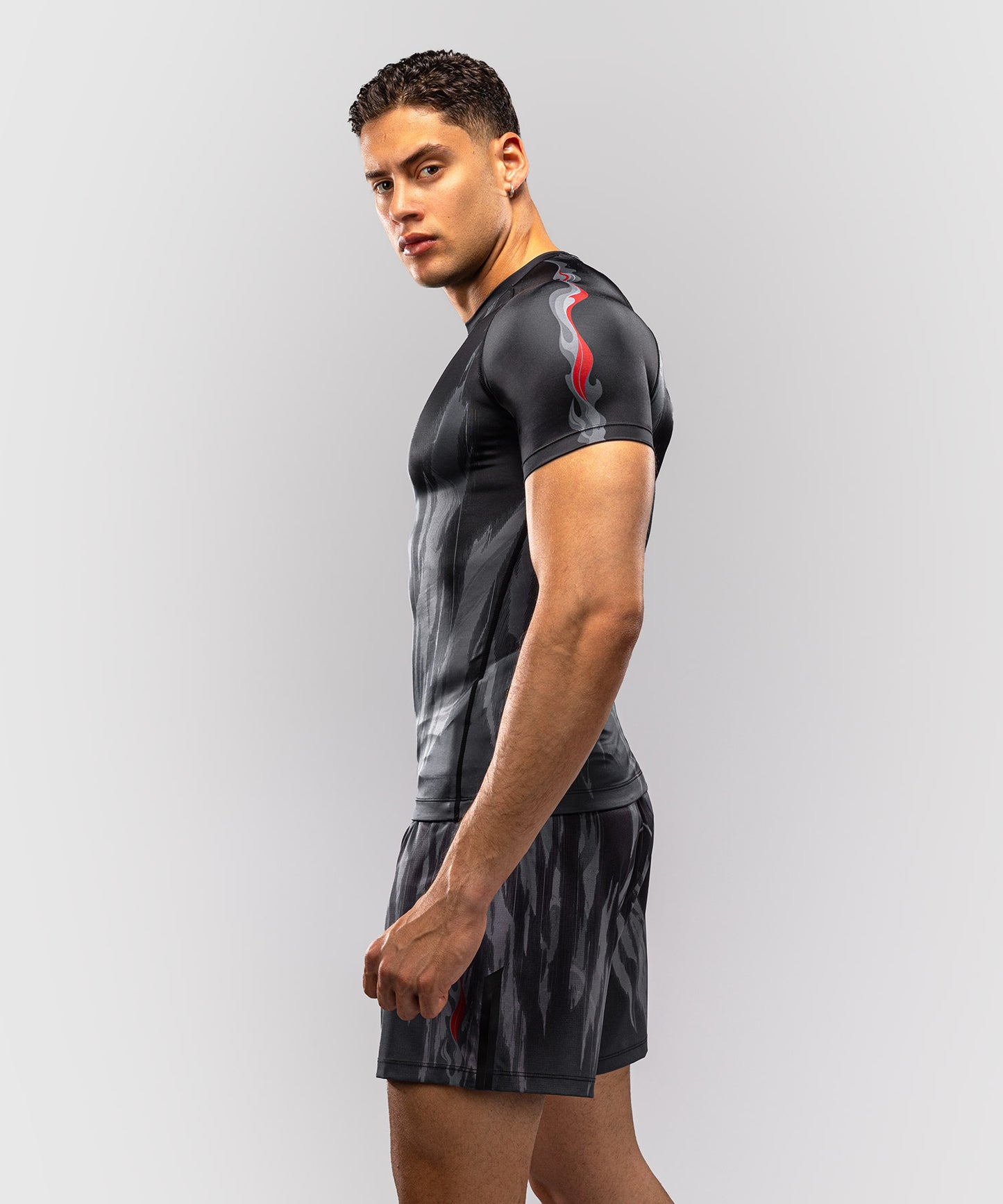 Rashguard à Manches Courtes Venum Demon - Noir/Gris