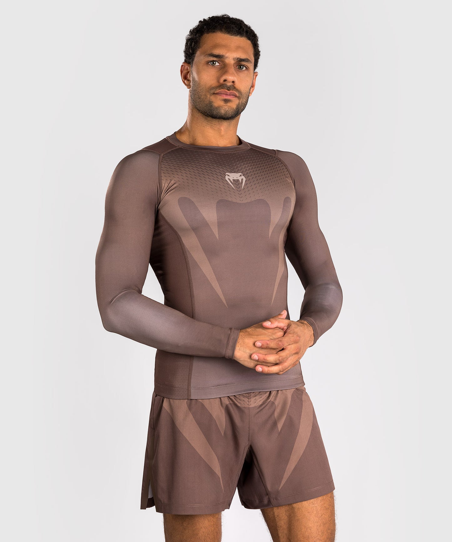 Venum No Gi Rashguards - Chocolate Brown
