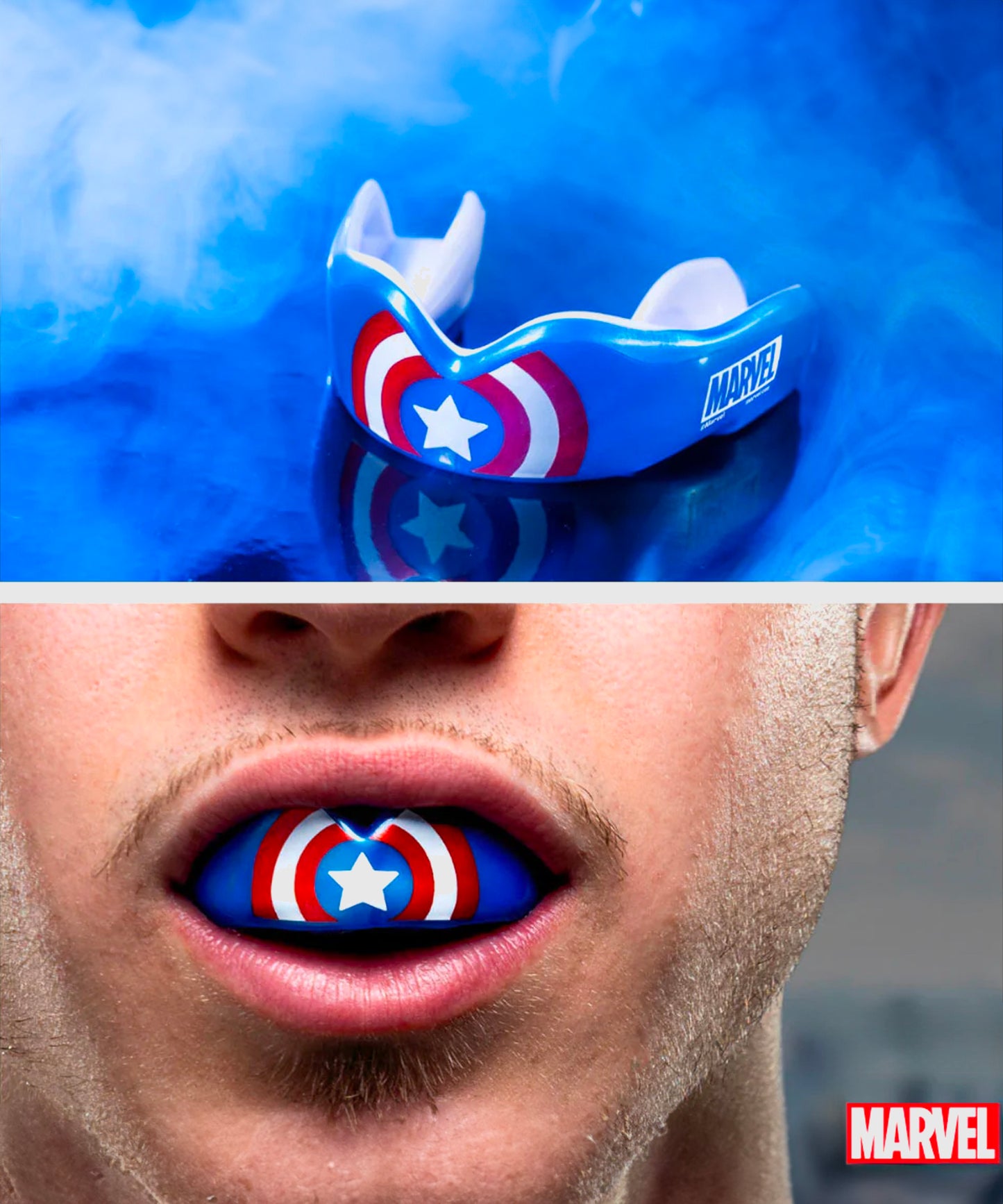 Safejawz Marvel - Captain America Zahnschutz - Blau