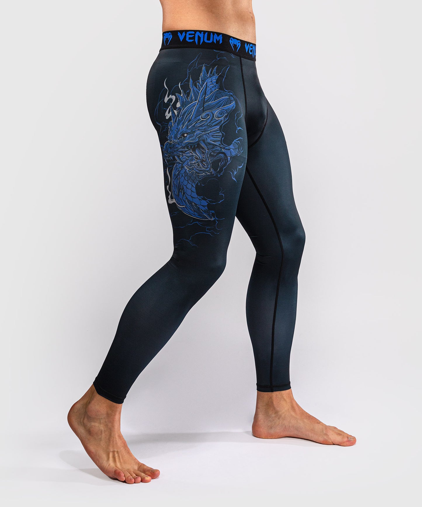 Venum Thunder Dragon Spats – Schwarz/Königsblau